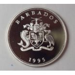 1995 Barbados Queen Mother's 95th Birthday Coin