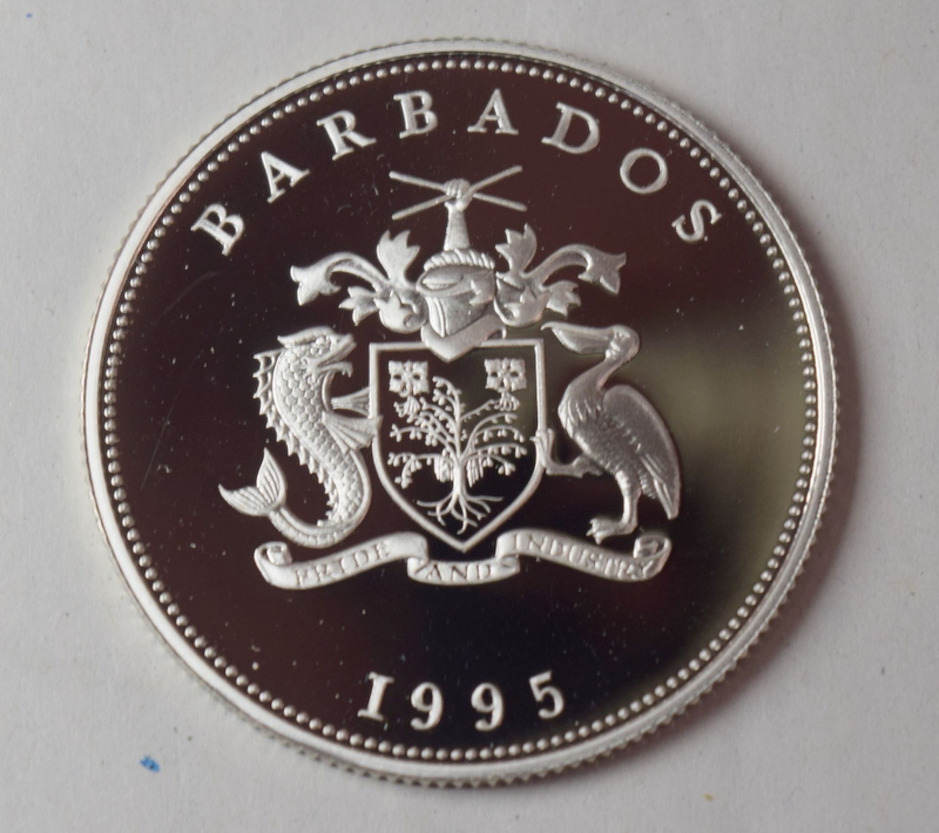 1995 Barbados Queen Mother's 95th Birthday Coin