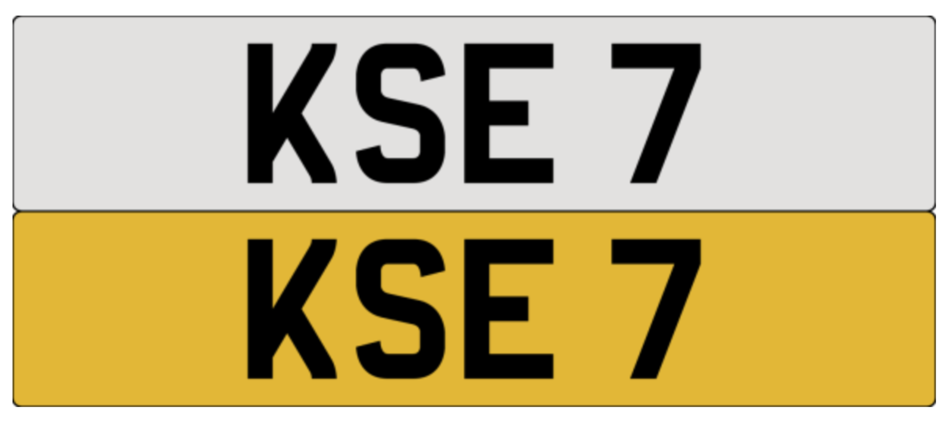 On DVLA retention, ready to transfer KSE 7 .- Please note, VAT applies on the hammer.