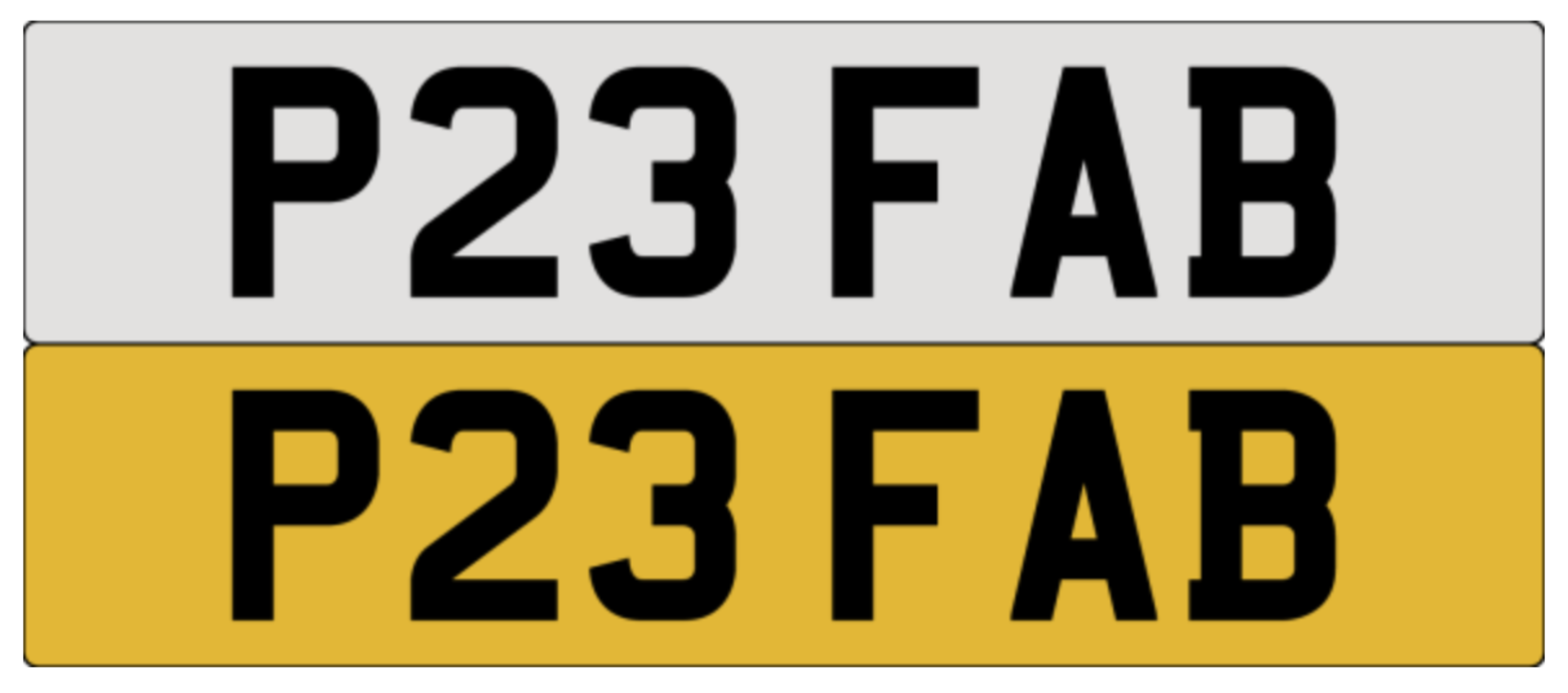 On DVLA retention, ready to transfer P23 FAB