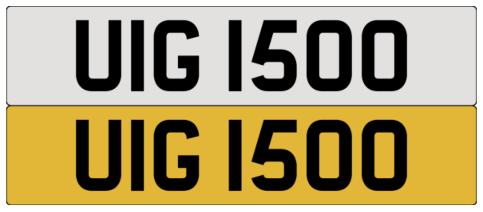 On DVLA retention, ready to transfer UIG 1500 .- Please note, VAT applies on the hammer.