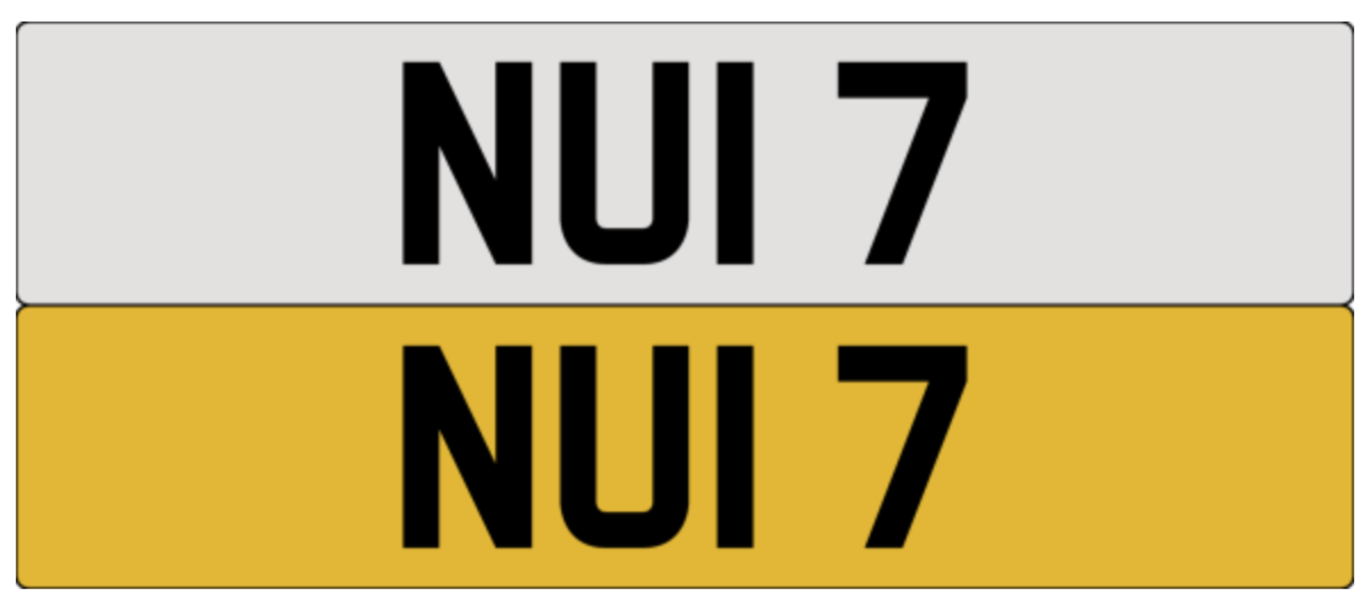 On DVLA retention, ready to transfer NUI 7 .- Please note, VAT applies on the hammer.