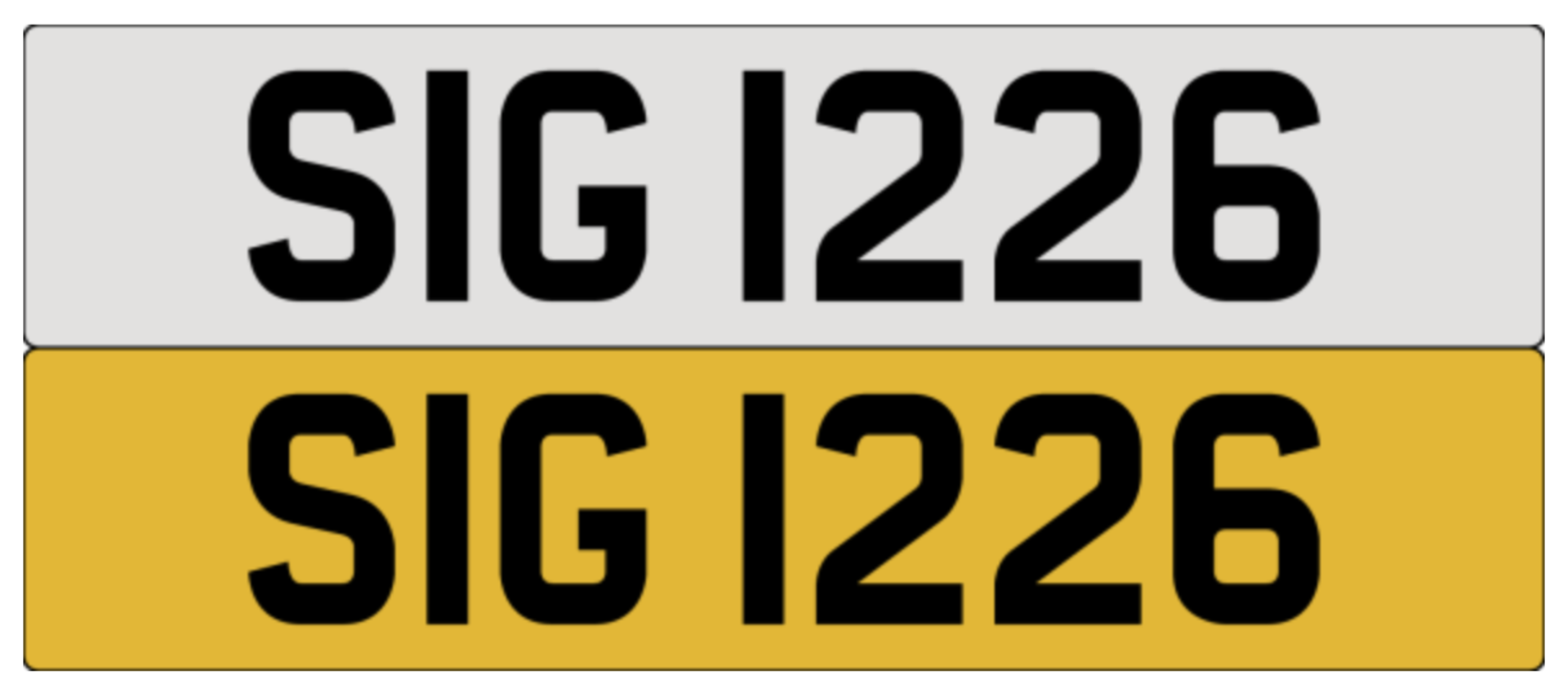 On DVLA retention, ready to transfer SIG 1226 .- Please note, VAT applies on the hammer.