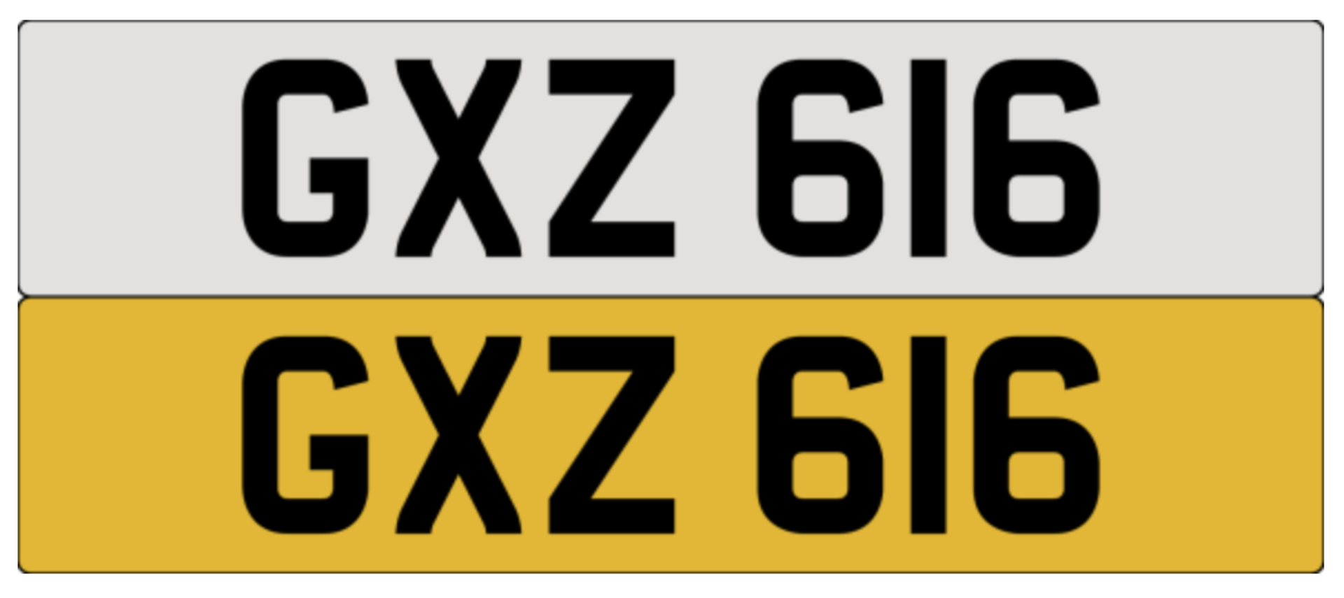 On DVLA retention, ready to transfer GXZ 616 .- Please note, VAT applies on the hammer.