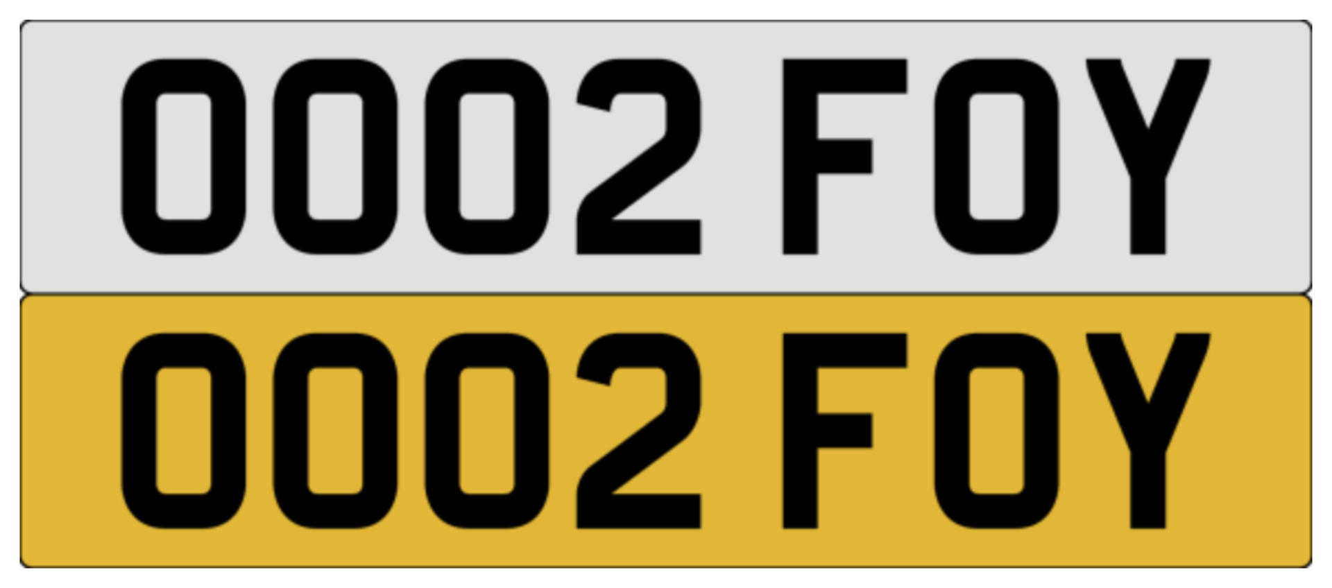 On DVLA retention, ready to transfer OO02 FOY