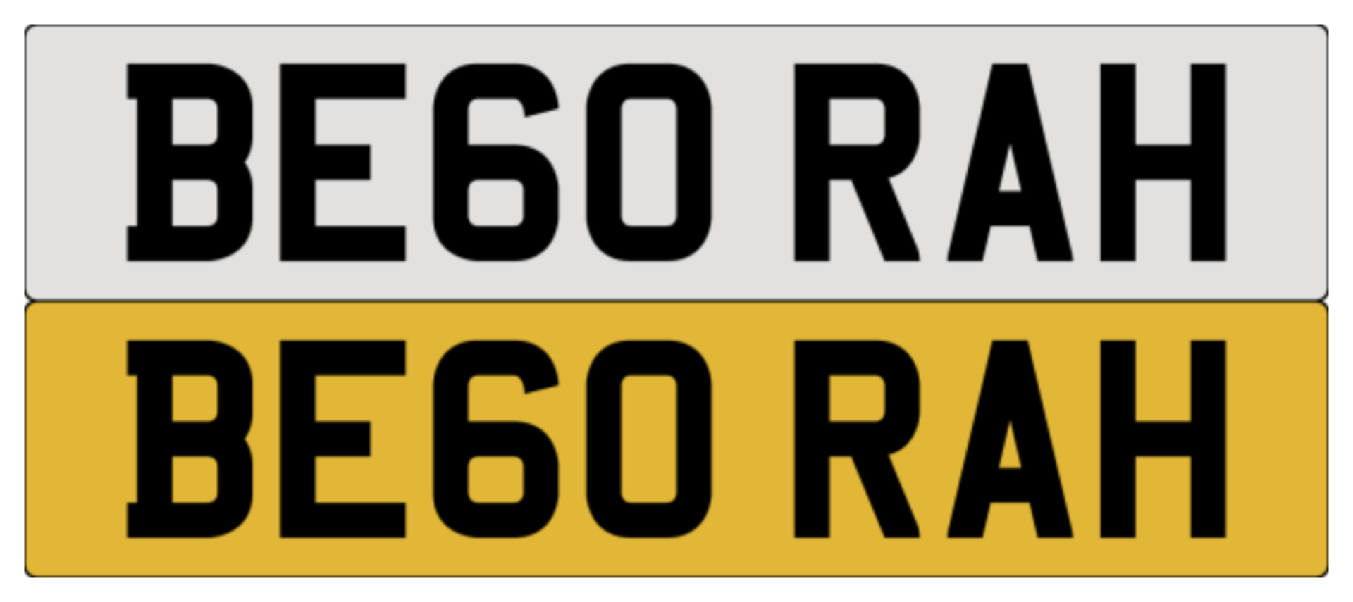 On DVLA retention, ready to transfer BE60 RAH