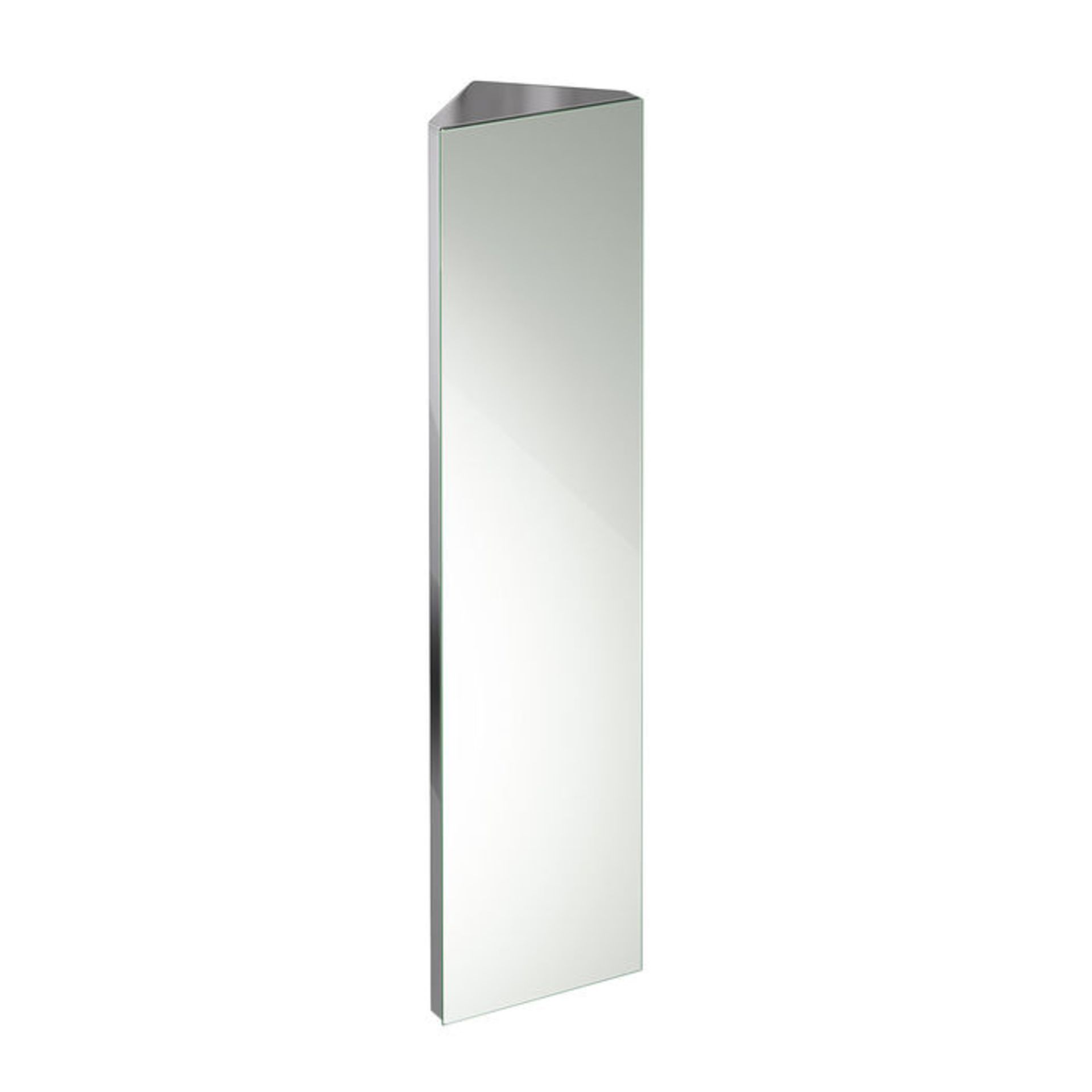 (NY69) 300x1200mm Liberty Stainless Steel Tall Corner Mirror Cabinet. Made from high-grade stainless - Image 4 of 4