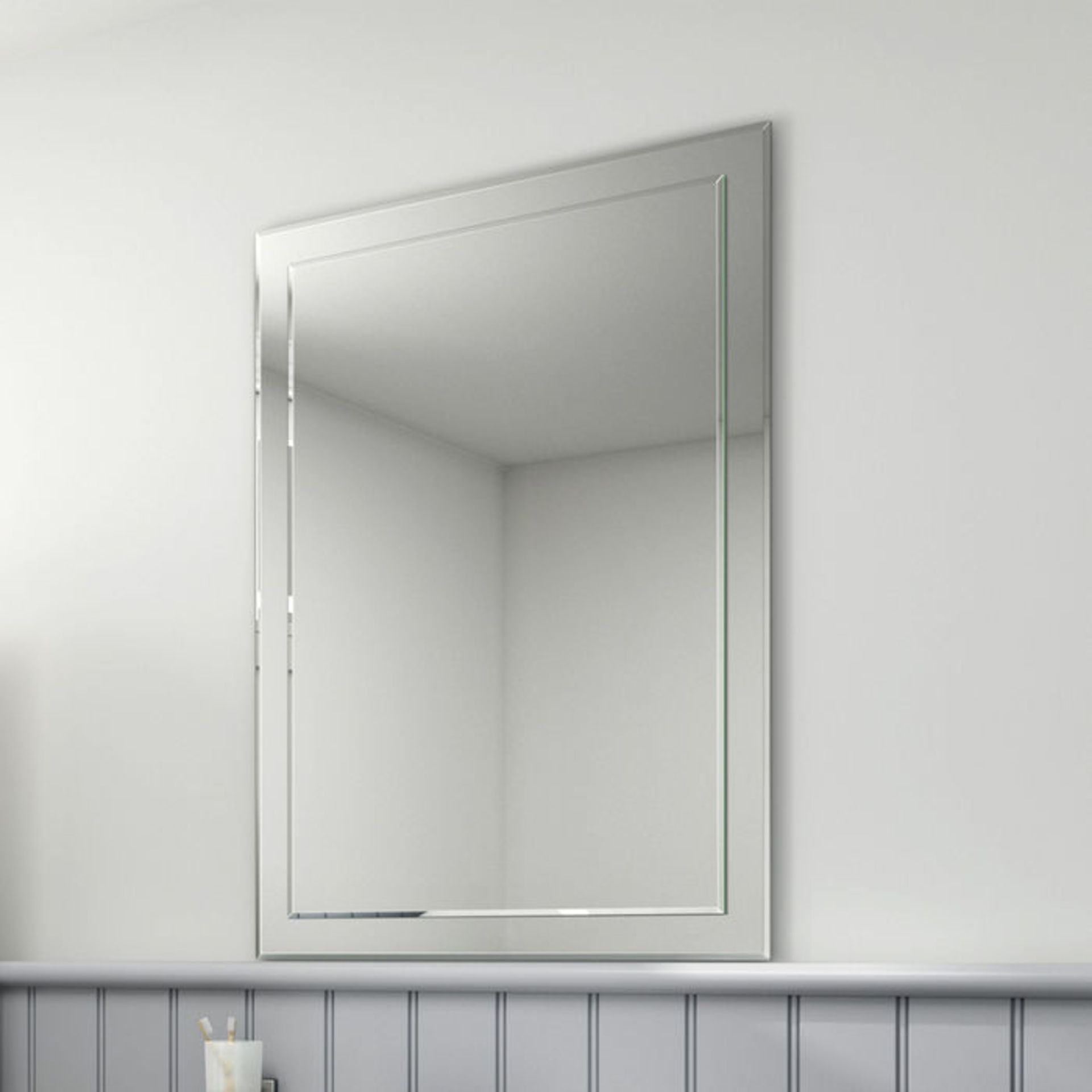 (NY179) 900x650mm Bevel Mirror. Smooth beveled edge for additional safety and style Supplied fully