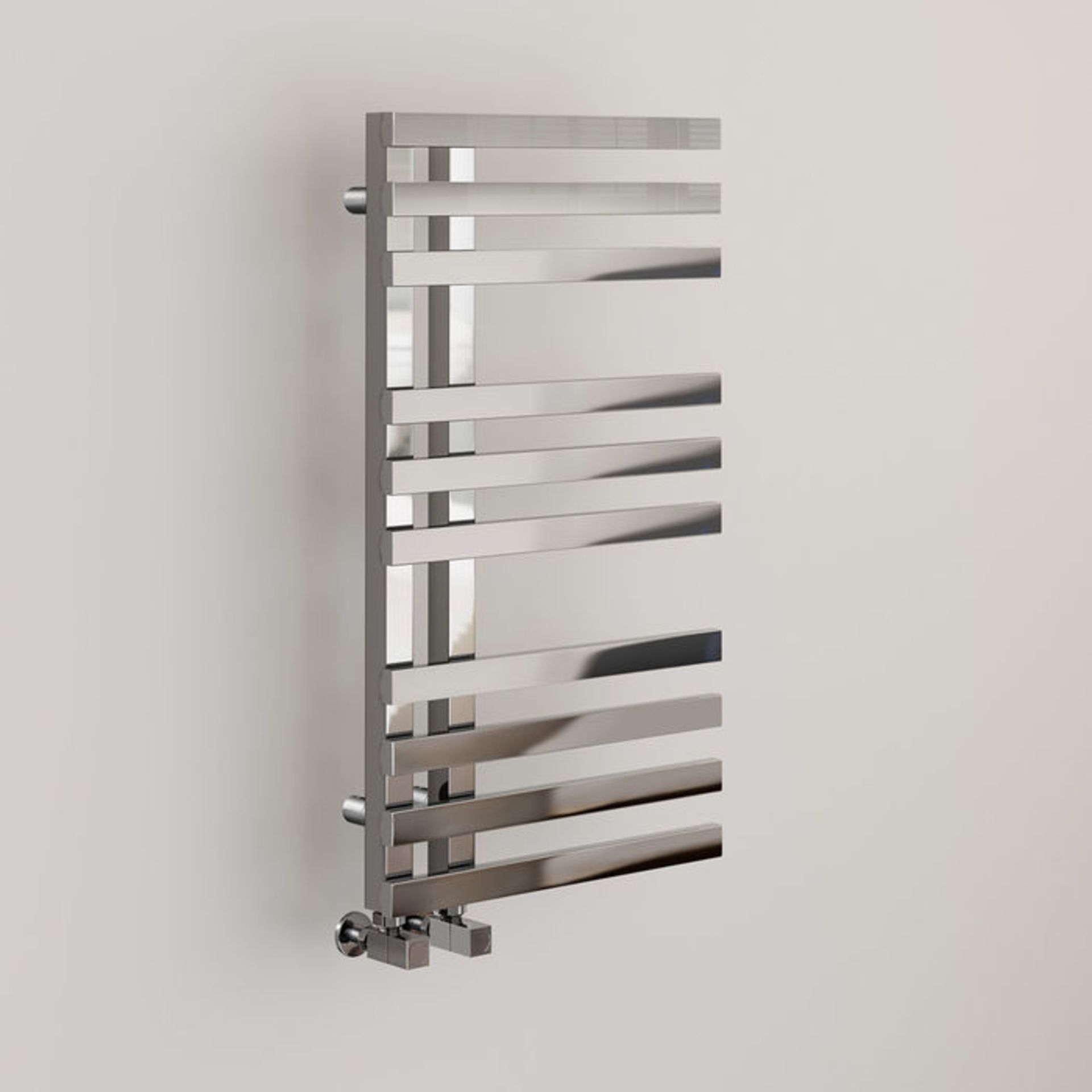 (NY219) 800x450mm Chrome Designer Towel Radiator -Square Rail. Enjoy the convenient dual use of a - Image 4 of 4