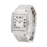 2000 Cartier Tank Francaise Diamond 18K White Gold - 2404MG