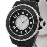 2009 Chanel J12 Diamond Black Ceramic - H2122