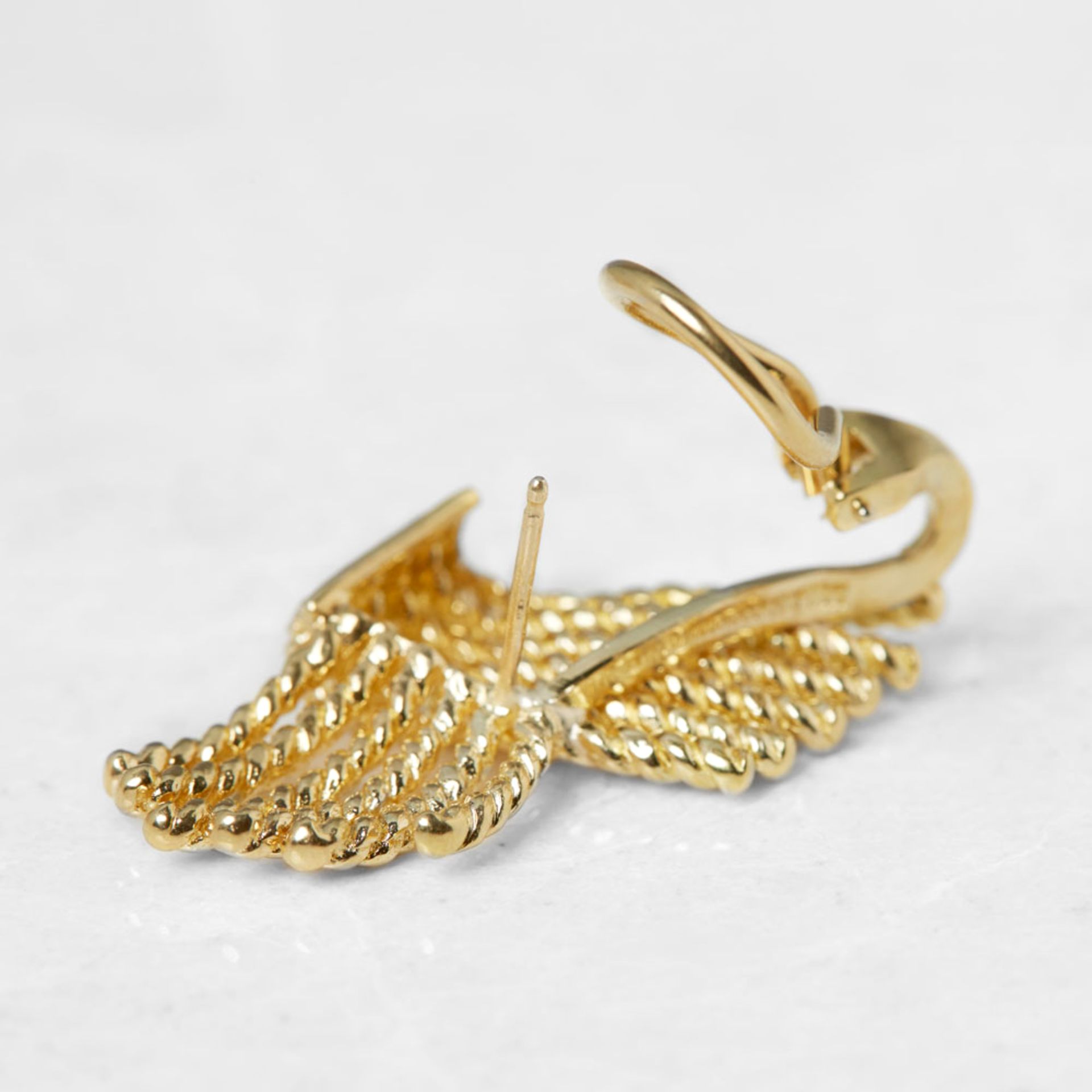 Tiffany & Co. 18k Yellow Gold Rope Design Schlumberger Earrings - Image 3 of 5