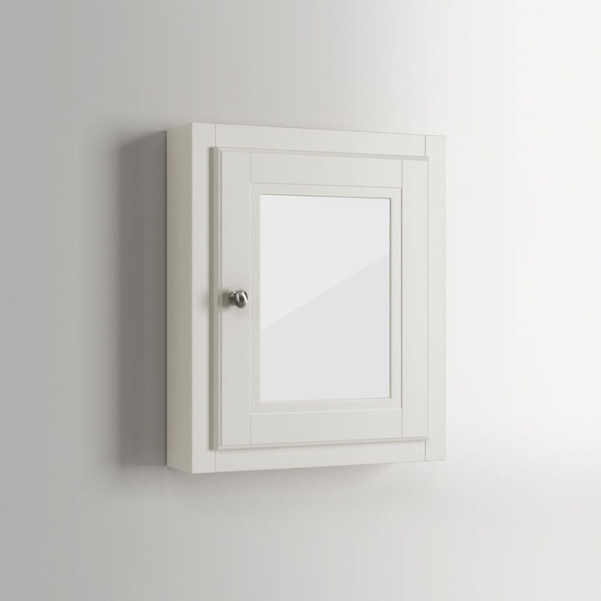 (XM92) 500mm Cambridge Clotted Cream Single Door Mirror Cabinet. RRP £299.99. Traditional - Image 3 of 4