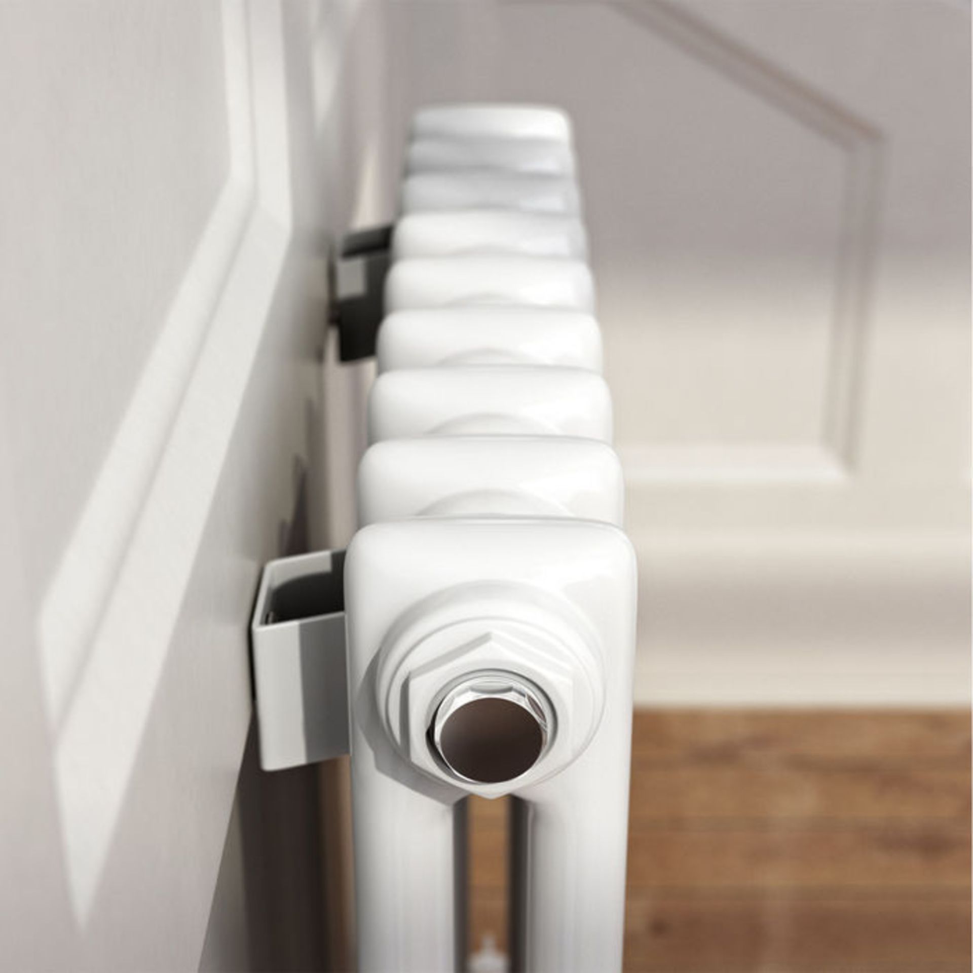 (XM5) 600x420mm White Double Panel Horizontal Colosseum Traditional Radiator. RRP £229.99. Made from - Image 4 of 5