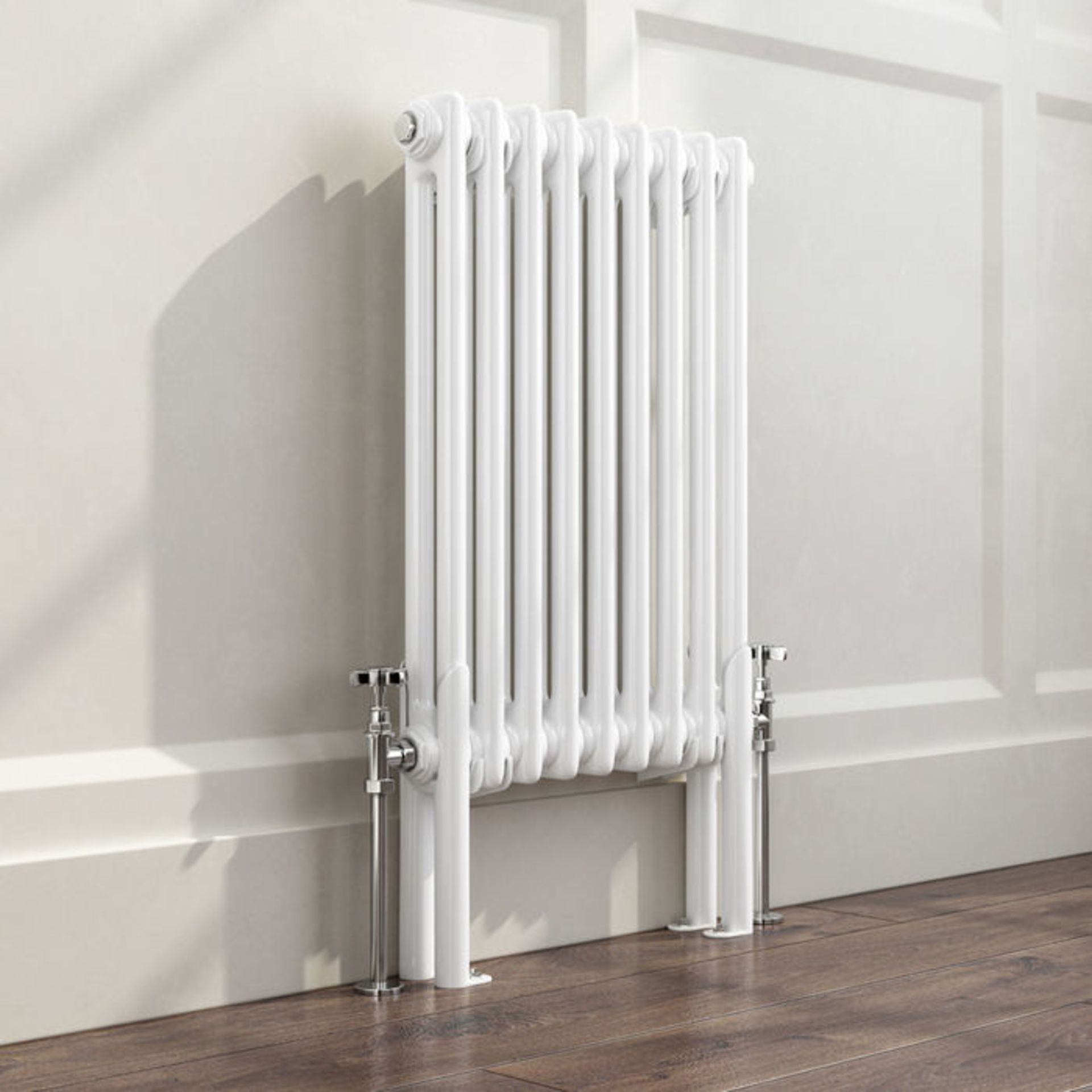 (XM5) 600x420mm White Double Panel Horizontal Colosseum Traditional Radiator. RRP £229.99. Made from - Image 3 of 5