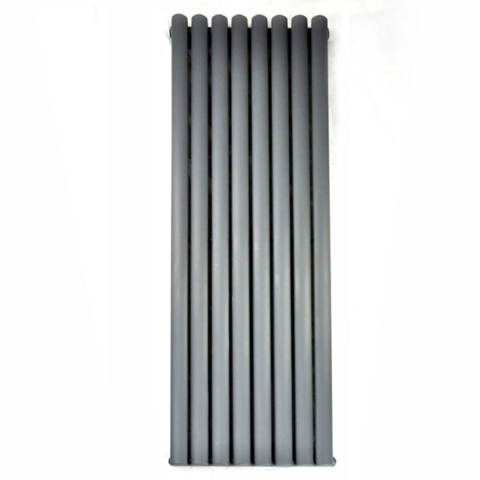 (AL186) 1600x480mm Anthracite Double Oval Tube Vertical Premium Radiator. RRP £399.99. Made from low - Image 3 of 4