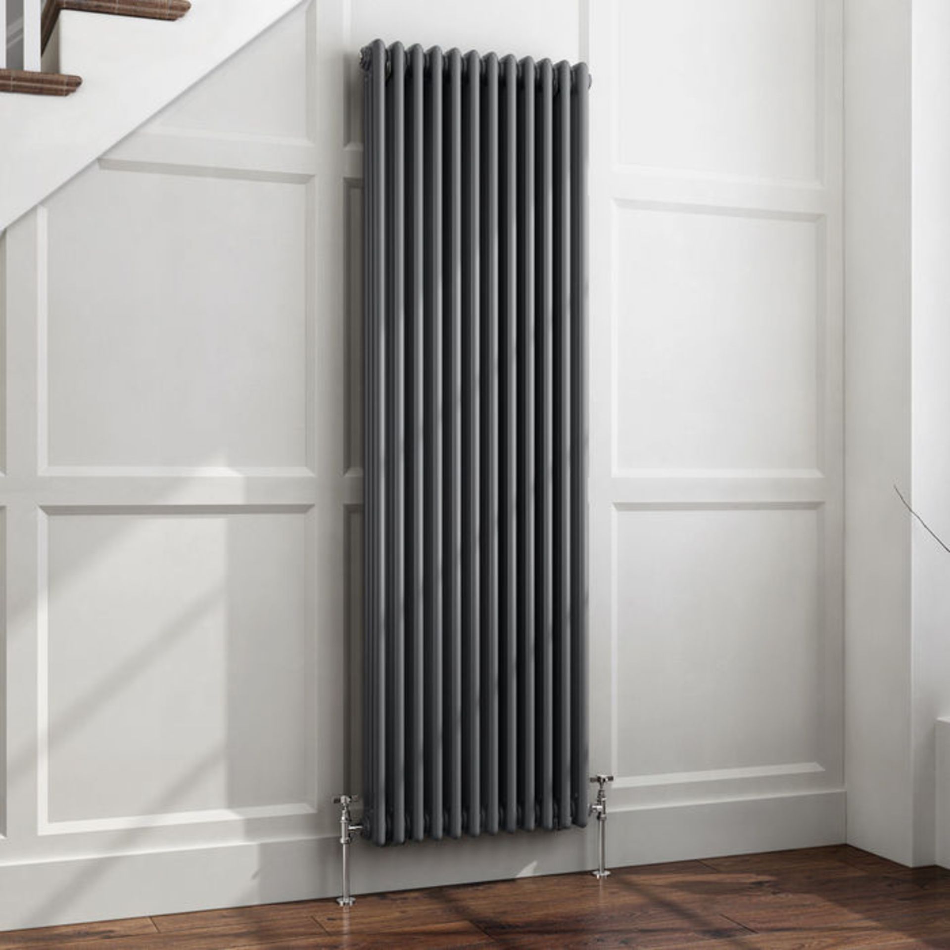 (XM33) 1800x600mm Anthracite Triple Panel Vertical Colosseum Traditional Radiator. RRP £539.99. Made - Image 2 of 4