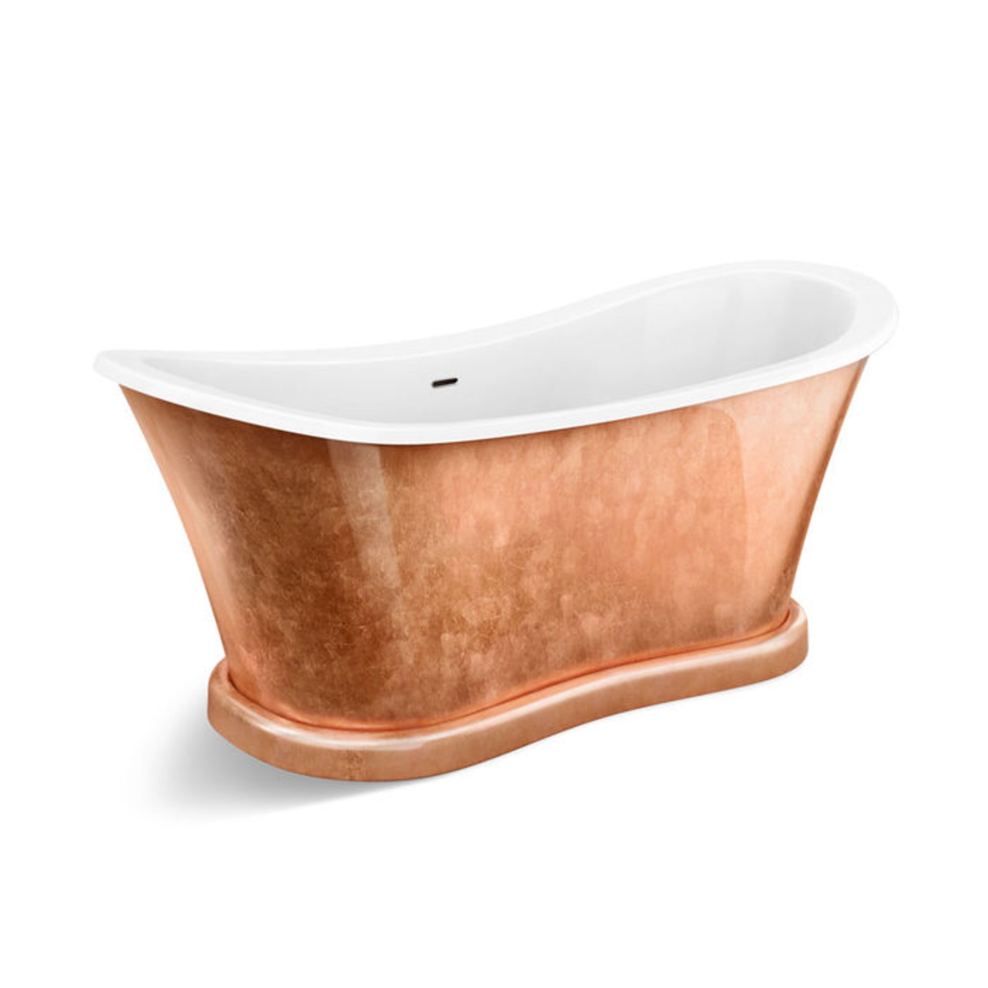 (XM3) 1700mm Sebastian Traditional Roll Top Copper Leaf Bath. Traditional roll top design - Bild 4 aus 6