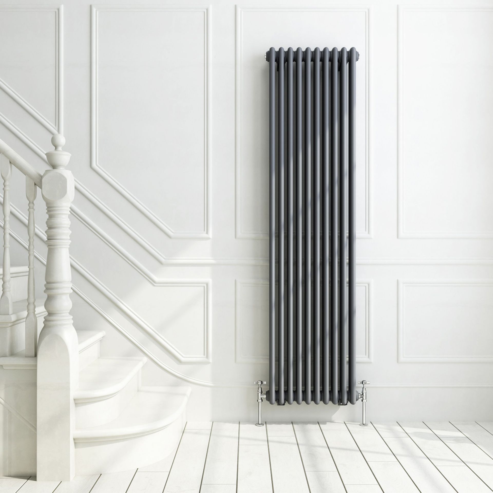 (XM32) 1800x468mm Anthracite Triple Panel Vertical Colosseum Traditional Radiator. RRP £479.99. - Image 2 of 5