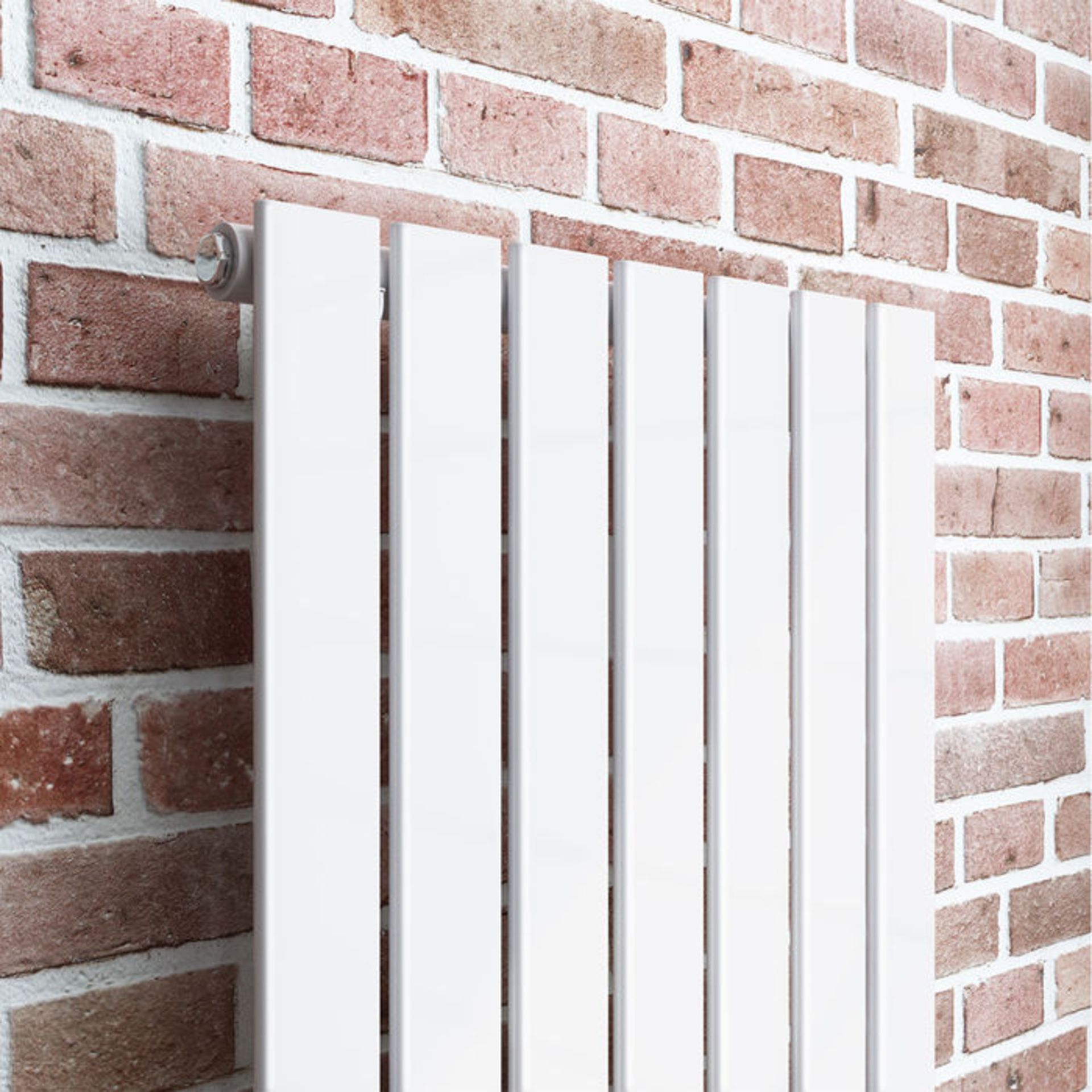 (TS119) 1800x532mm Gloss White Single Flat Panel Vertical Radiator. RRP £359.99. Made from high - Image 3 of 4