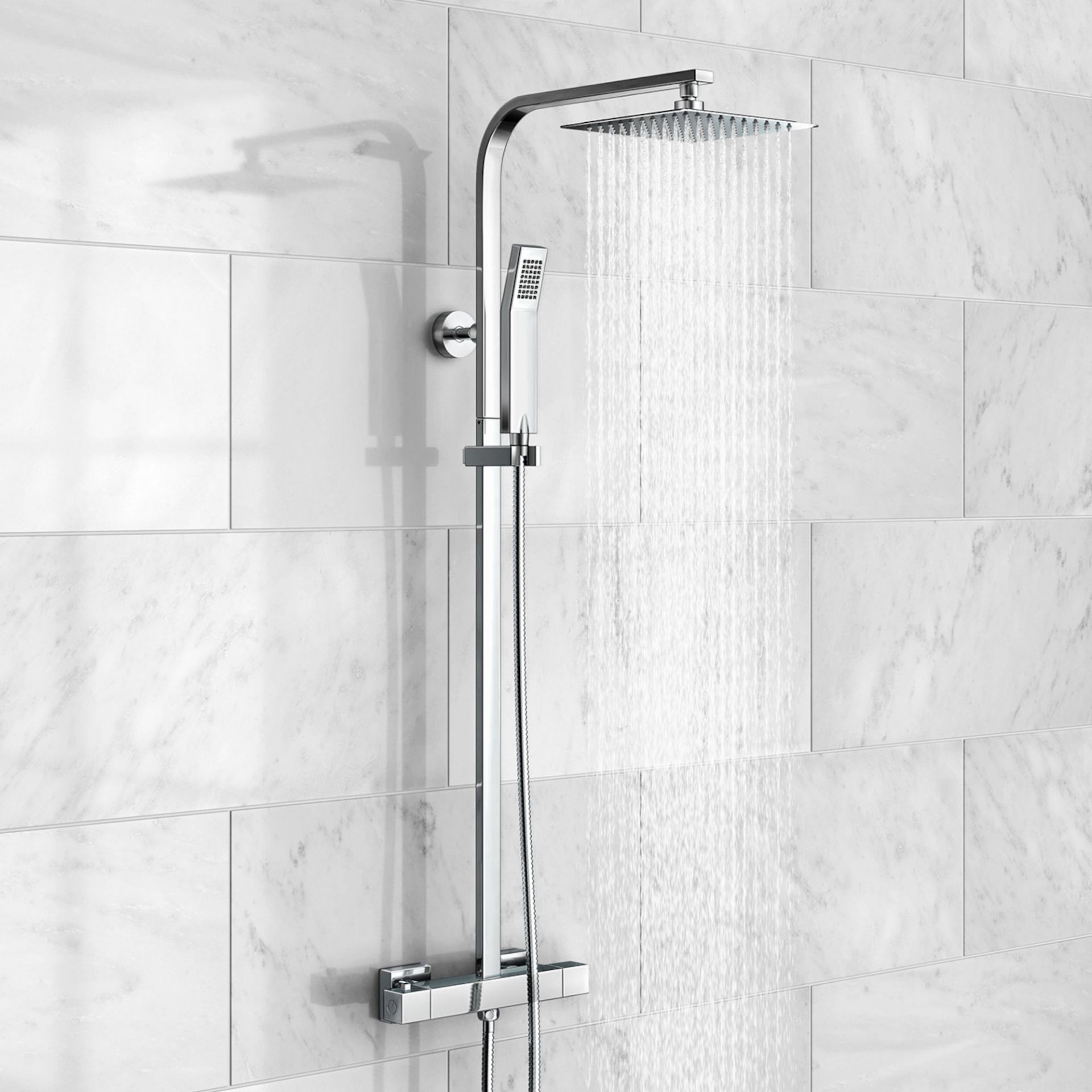 (XM51) Square Exposed Thermostatic Shower Kit - Denver. Style meets function with our gorgeous - Image 2 of 7