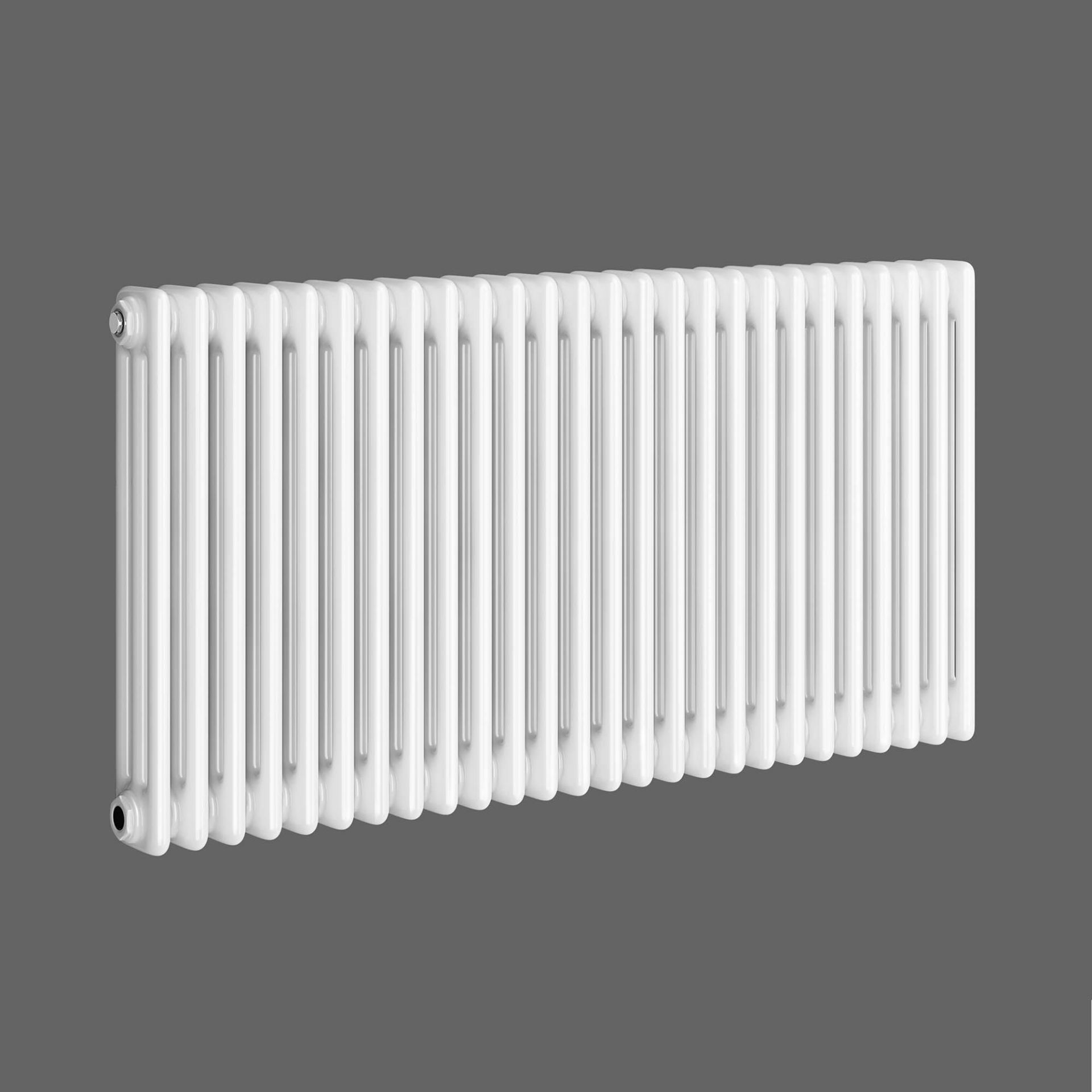 (XM11) 600x1180mm White Triple Panel Horizontal Colosseum Traditional Radiator. RRP £409.99. Made - Image 3 of 3