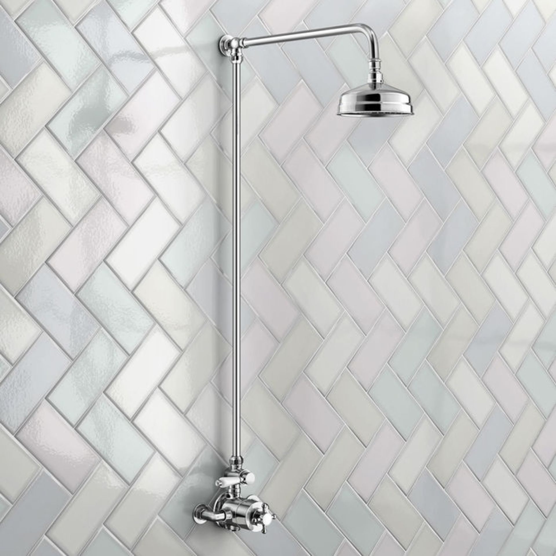 (P152) Traditional Exposed Thermostatic Shower Kit Medium Head. Traditional exposed valve completes - Image 3 of 3