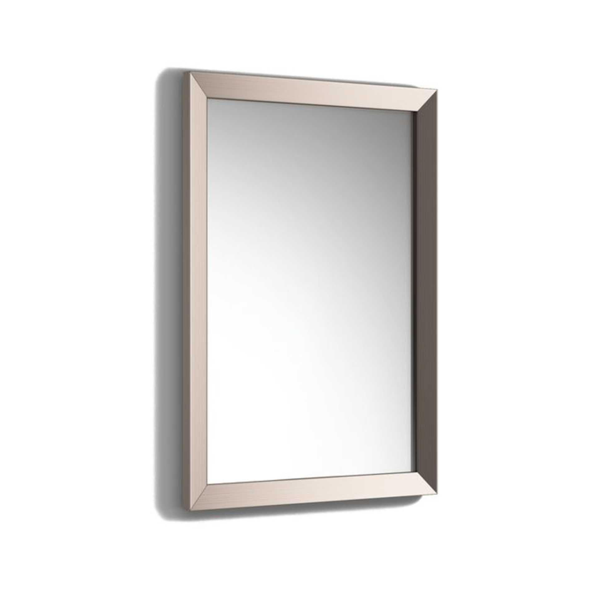 (MT102) 500x700mm Clover Metallic Nickel Framed Mirror. Made from eco friendly recycled plastics - Image 2 of 3