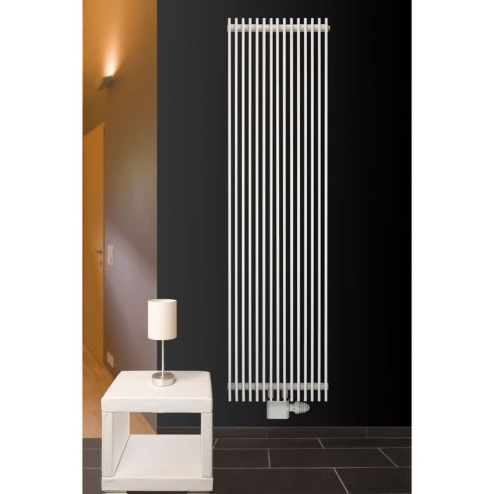 (ST163) White Vertical Radiator 1800x410mm. RRP £499.99. Reverse panel for extra heat We love our
