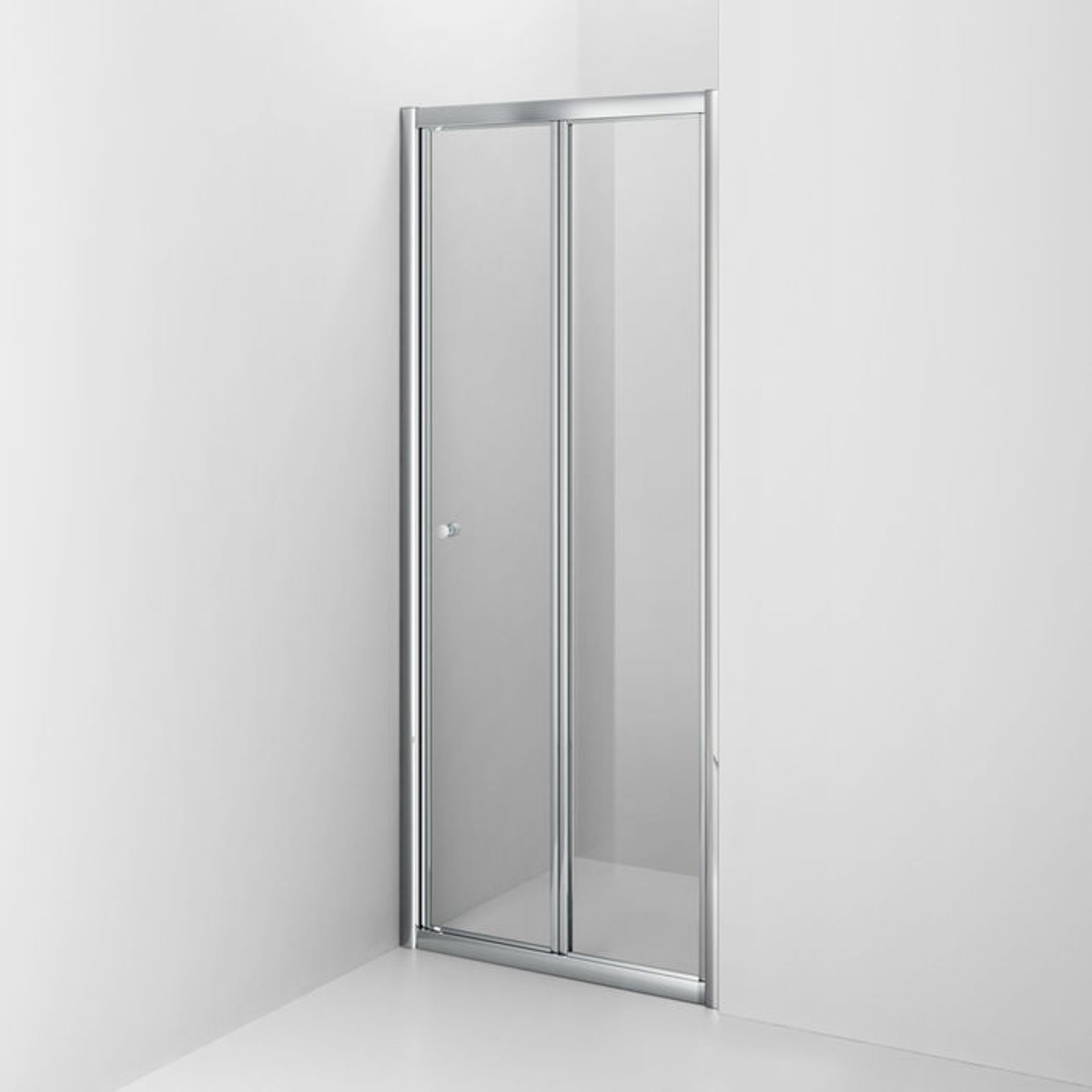 (H94) 700mm - Elements Bi Fold Shower Door 4mm Safety Glass Fully waterproof tested with cushioned - Image 4 of 4