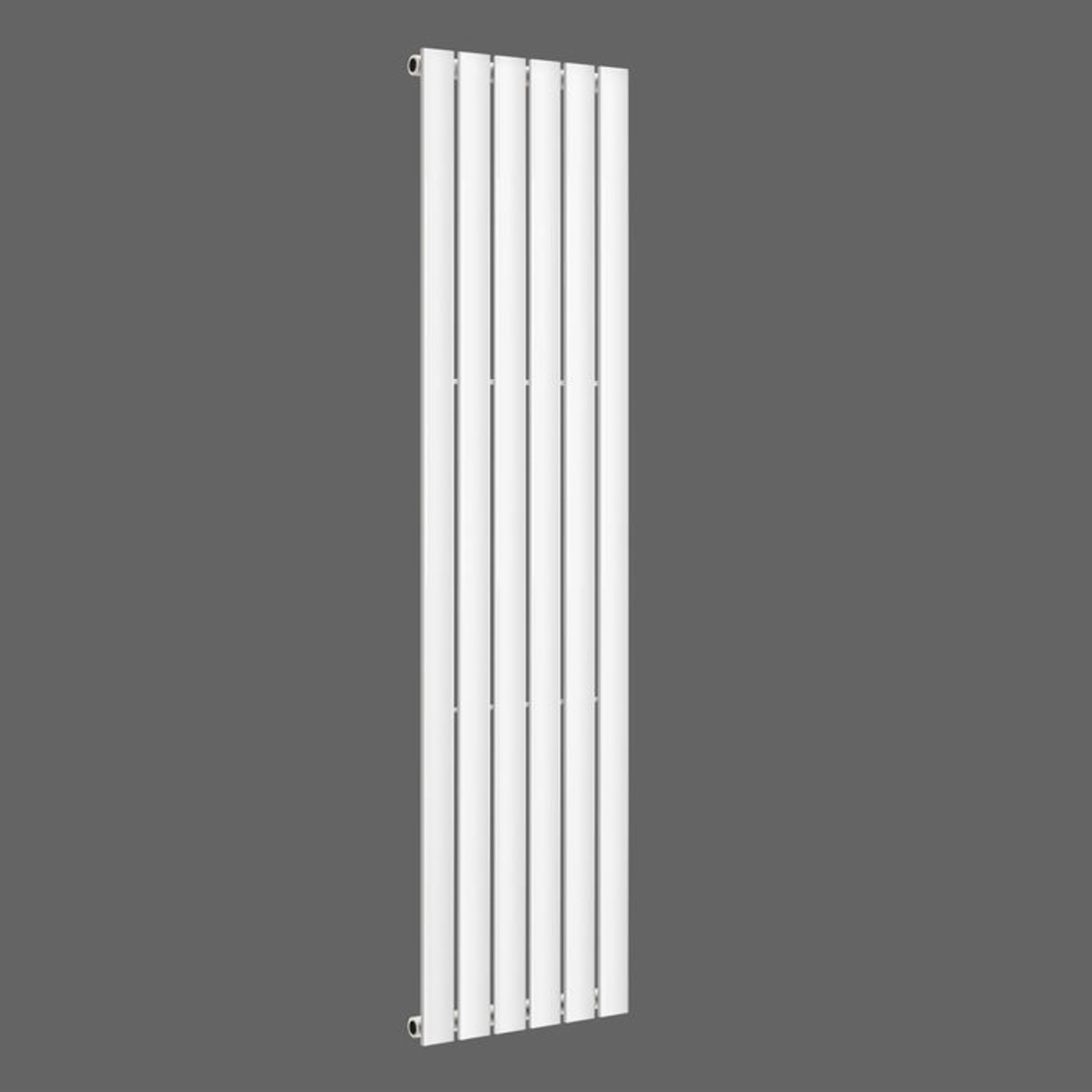 (P60) 1800x452mm Gloss White Single Flat Panel Vertical Radiator. RRP £339.99. Made with low - Image 3 of 3