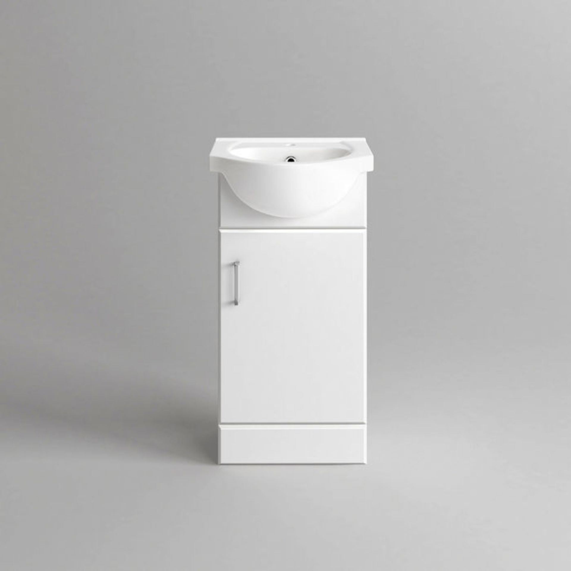 (VN31) 410mm Quartz Gloss White Built In Basin Cabinet. RRP £199.99. Comes complete with basin. - Image 5 of 5
