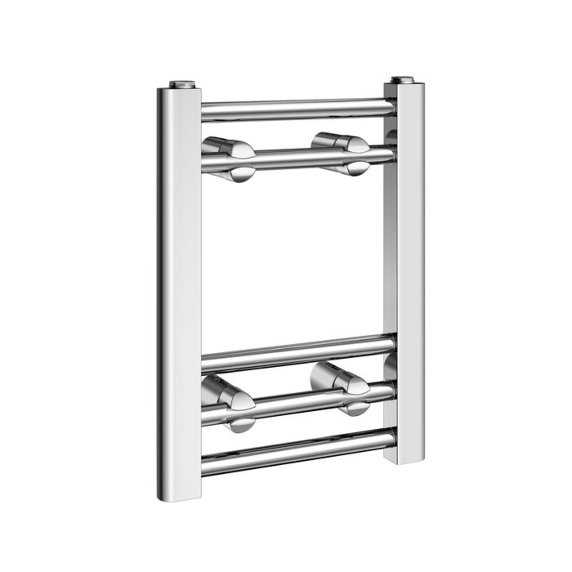 (P183) 400x300mm - 20mm Tubes - Chrome Heated Straight Rail Ladder Towel Rail. Low carbon steel - Image 3 of 3
