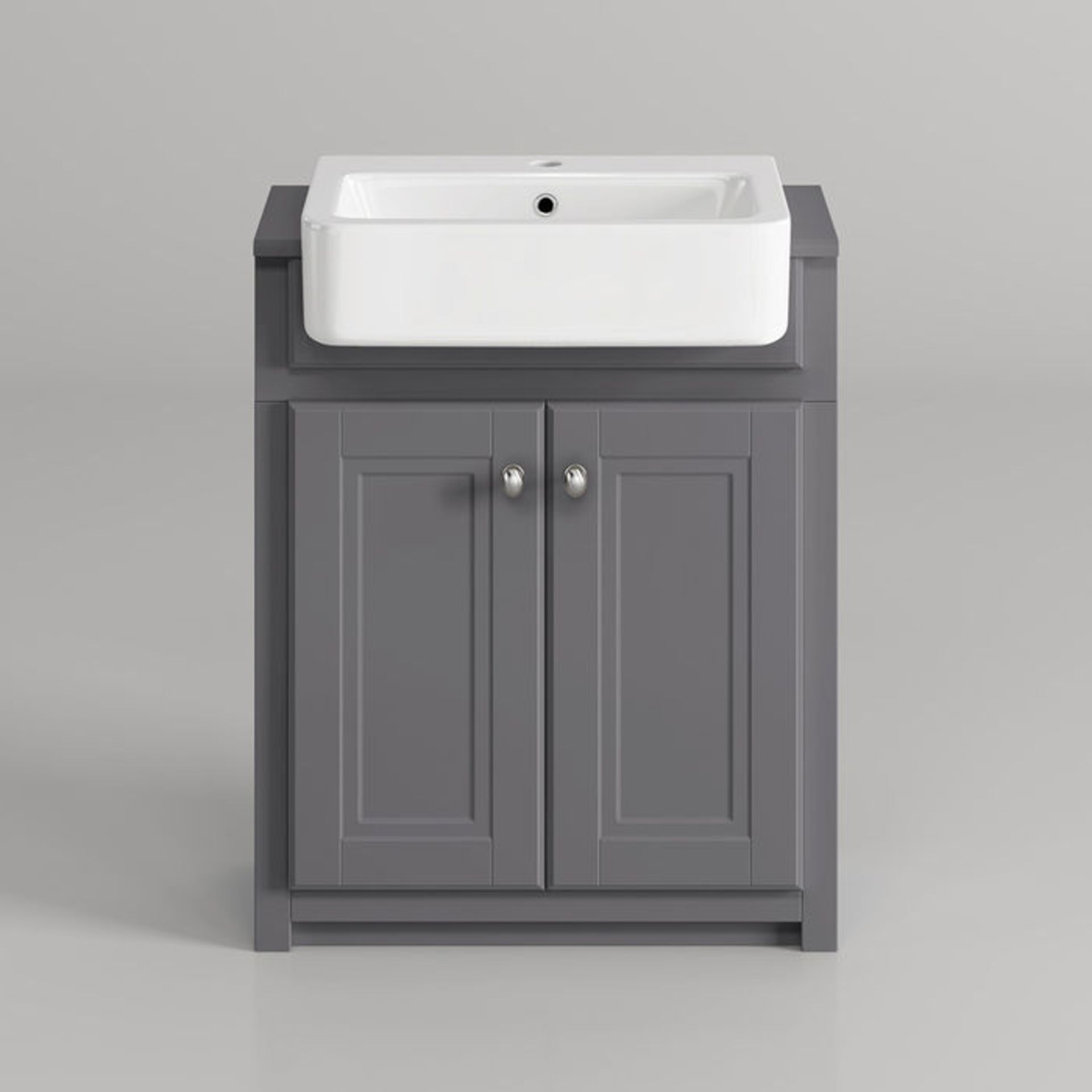 (DK40) 667mm Cambridge Midnight Grey FloorStanding Basin Vanity Unit. RRP £499.99. Comes complete - Image 5 of 5