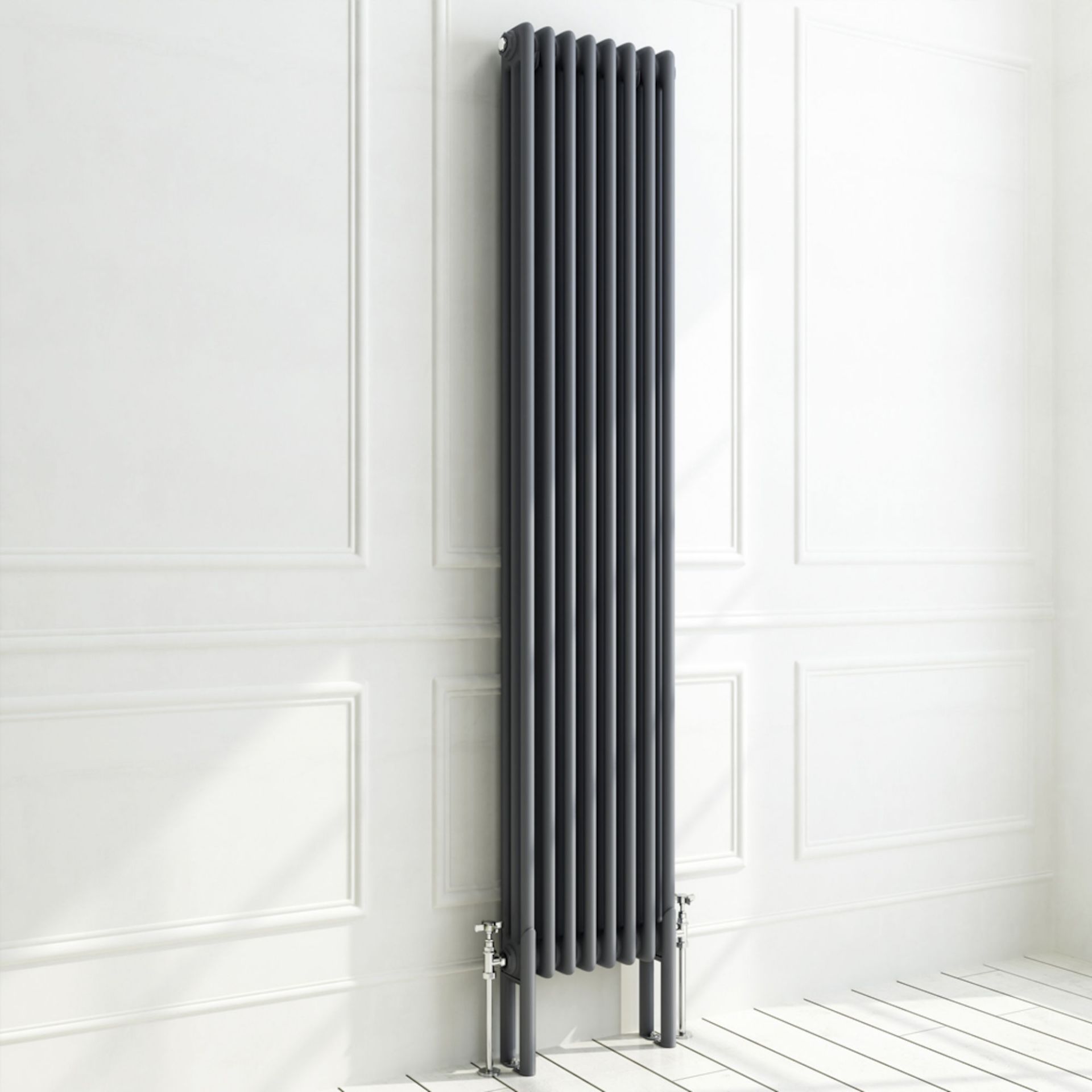 (DK64) 1800x380mm Anthracite Triple Panel Vertical Colosseum Traditional Radiator. RRP £429.99. Made - Image 2 of 4