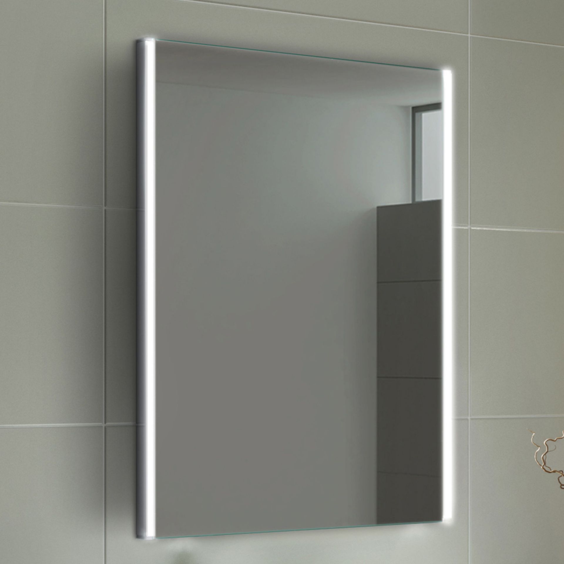 (DK23) 500x700mm Denver Illuminated LED Mirror. RRP £349.99. Energy efficient LED lighting with IP44