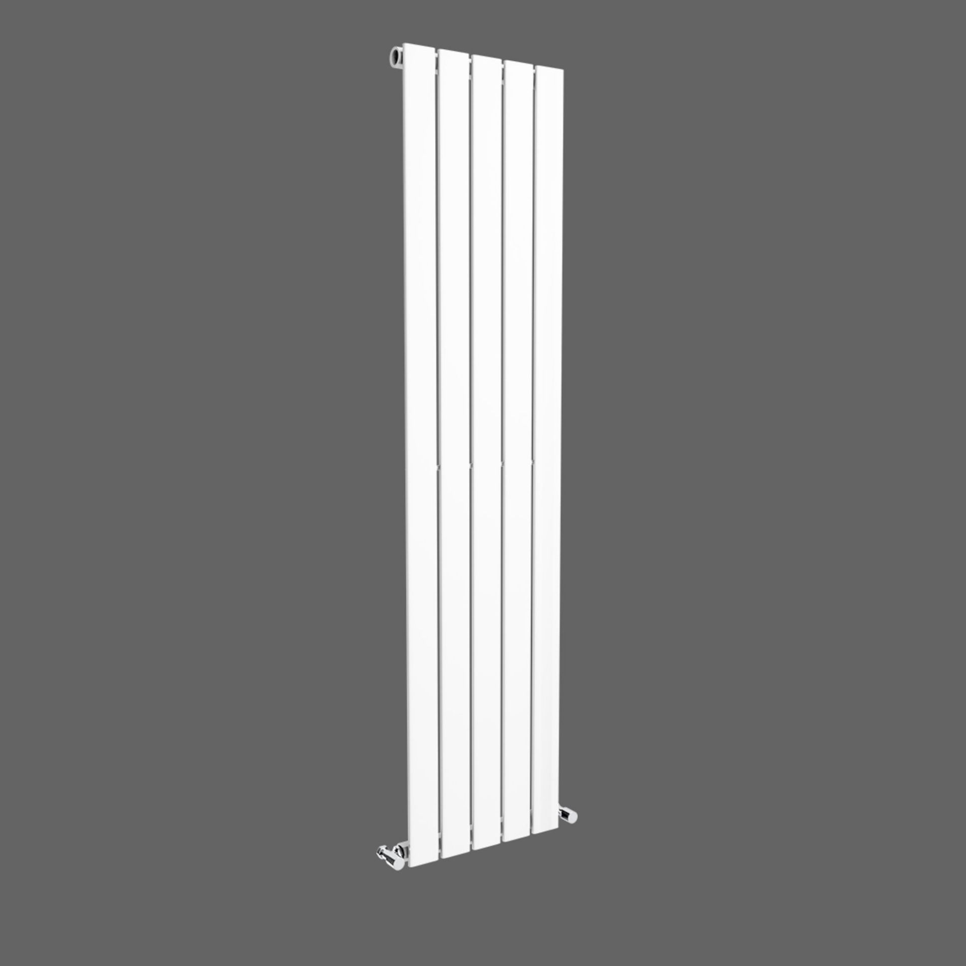 (XM210) 1600x376mm Gloss White Single Flat Panel Vertical Radiator. RRP £249.99. Made from low - Image 3 of 3