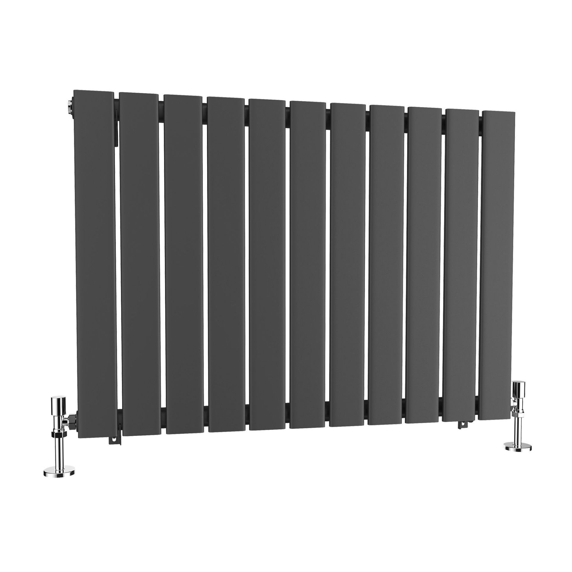 (DK27) 600x832mm Anthracite Single Flat Panel Horizontal Radiator. RRP £224.99. Made from high grade - Image 4 of 4