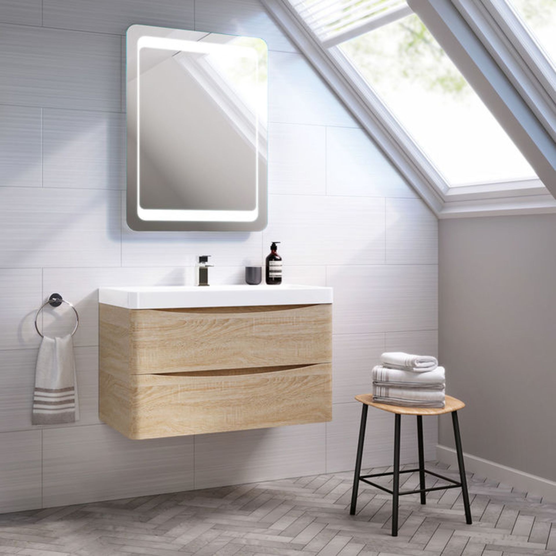 (DK22) 800x600mm Quasar Illuminated LED Mirror. RRP £349.99. Energy efficient LED lighting with IP44 - Image 6 of 7