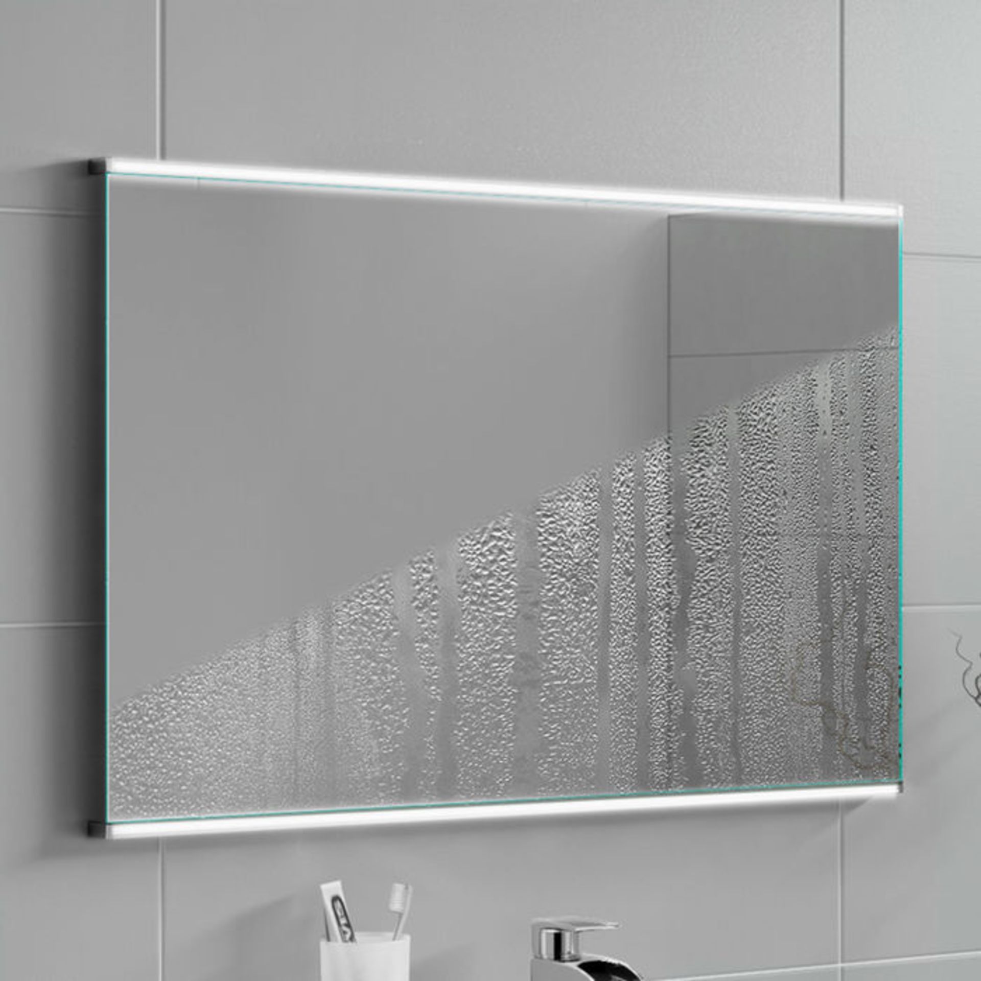 (DK23) 500x700mm Denver Illuminated LED Mirror. RRP £349.99. Energy efficient LED lighting with IP44 - Image 4 of 6