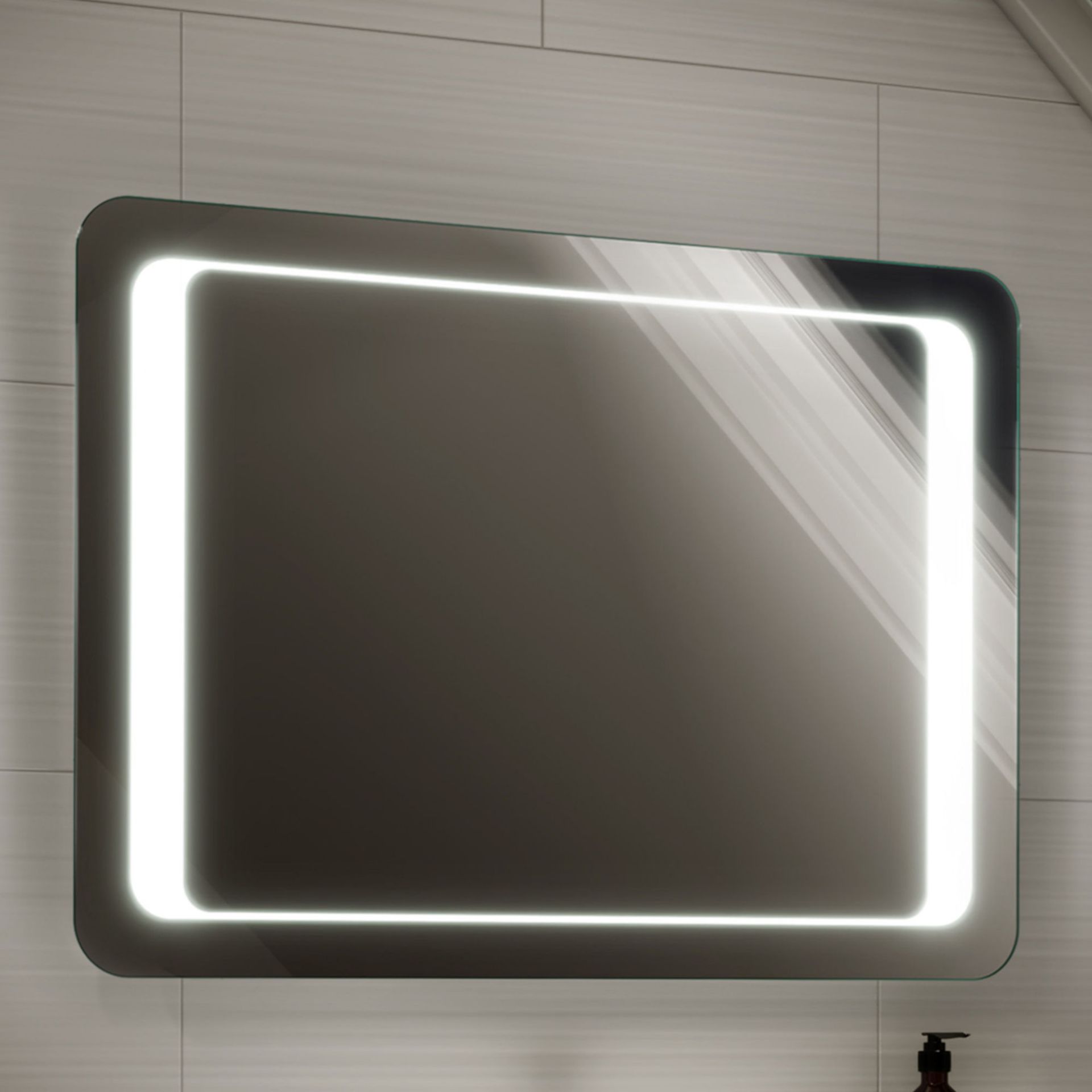 (DK22) 800x600mm Quasar Illuminated LED Mirror. RRP £349.99. Energy efficient LED lighting with IP44