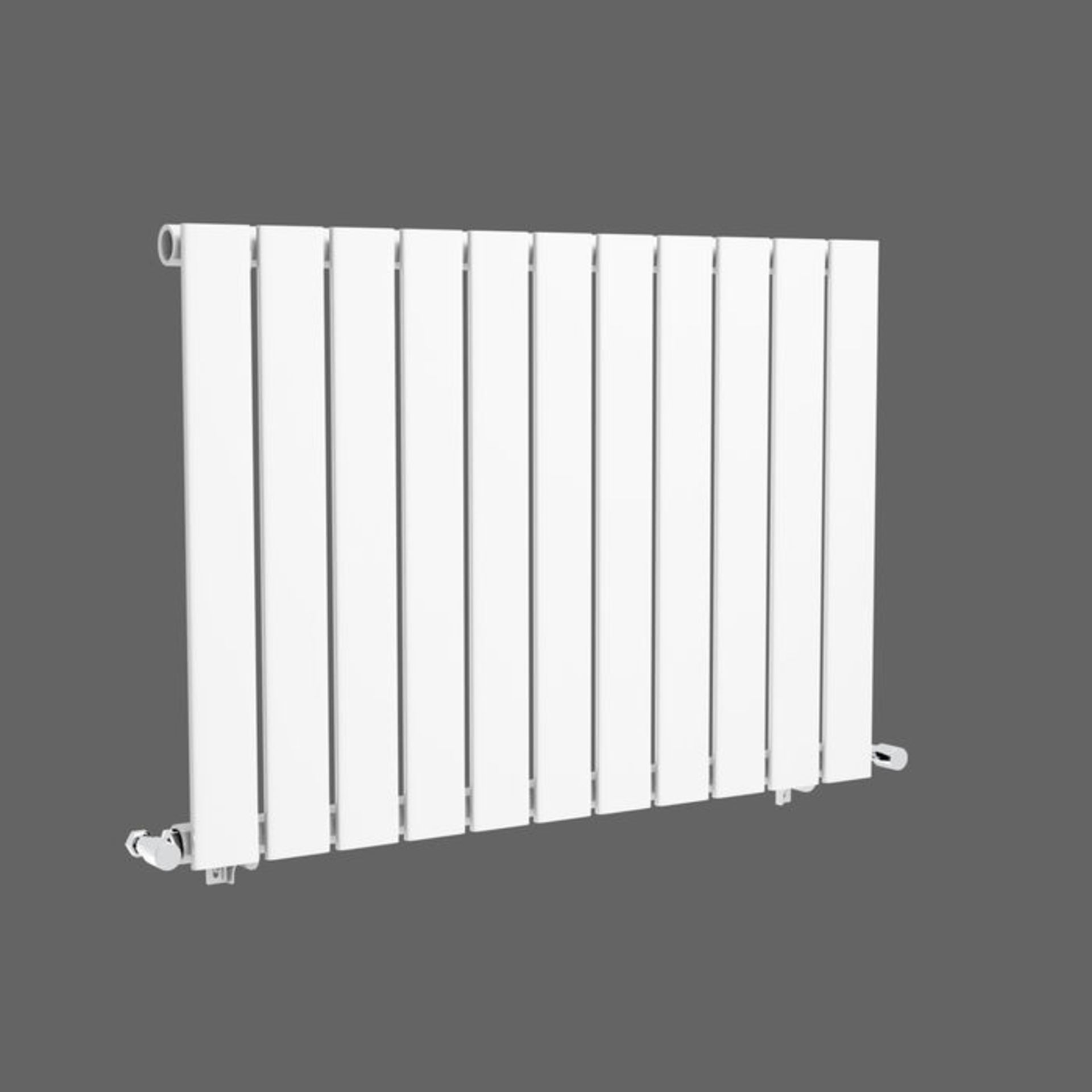 (DK26) 600x830mm Gloss White Single Flat Panel Horizontal Radiator. RRP £216.99. Made from low - Image 6 of 6