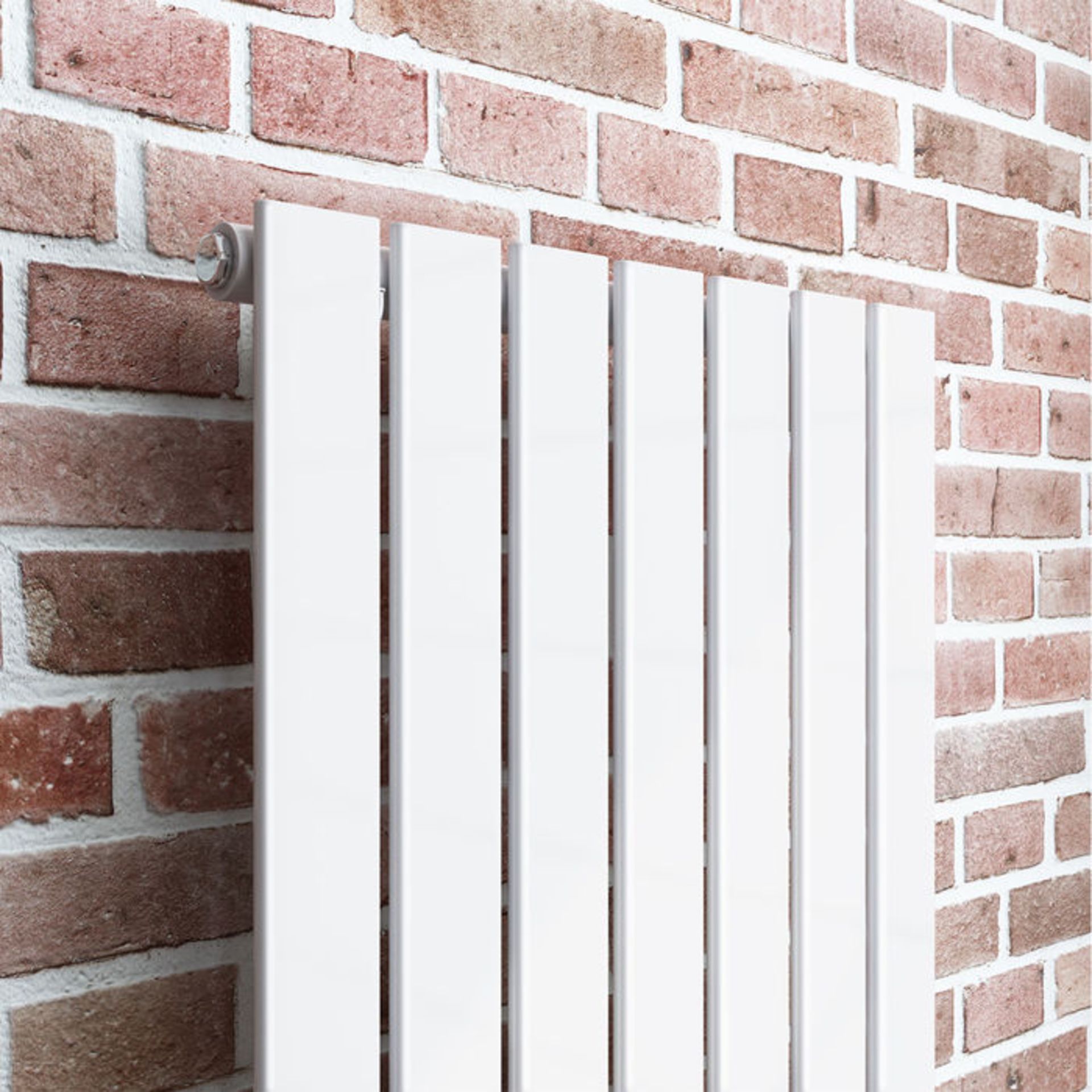 (TS119) 1800x532mm Gloss White Single Flat Panel Vertical Radiator. RRP £359.99. Made from high - Image 3 of 3