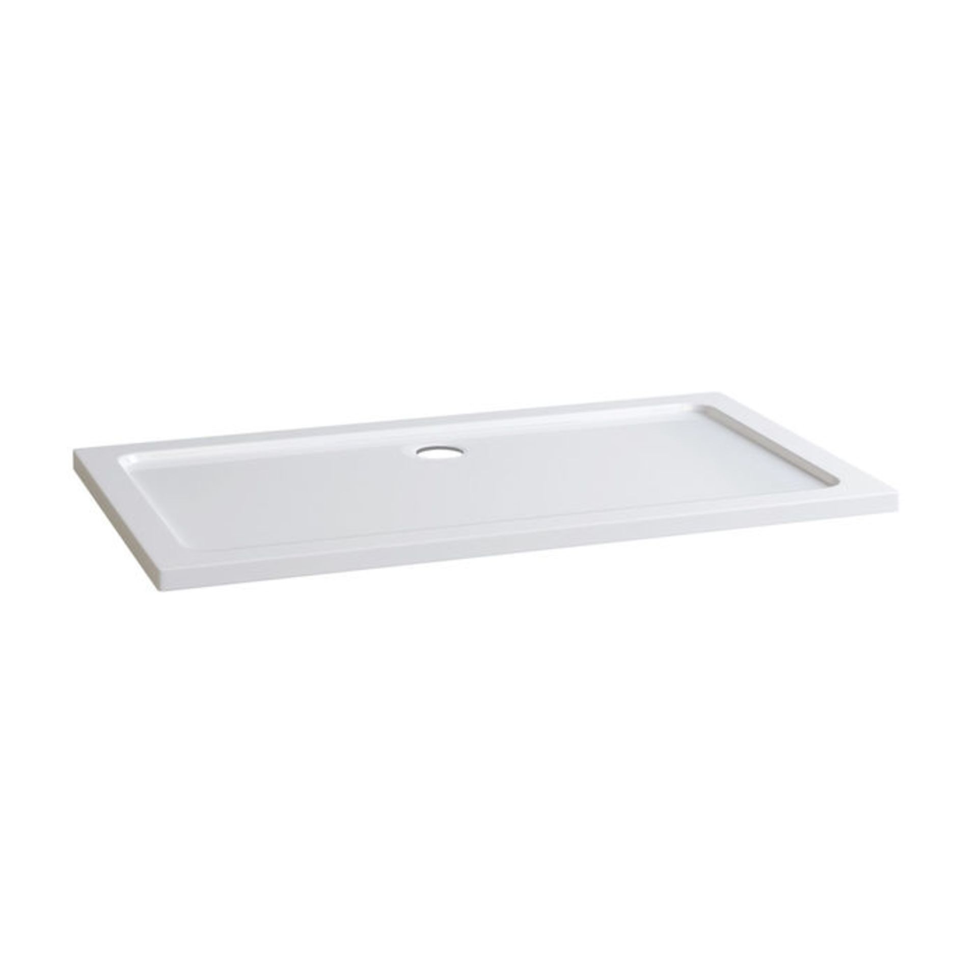 (SP39) 1400x800mm Rectangular Ultra Slim Stone Shower Tray. Low profile ultra slim design Gel coated - Image 2 of 2