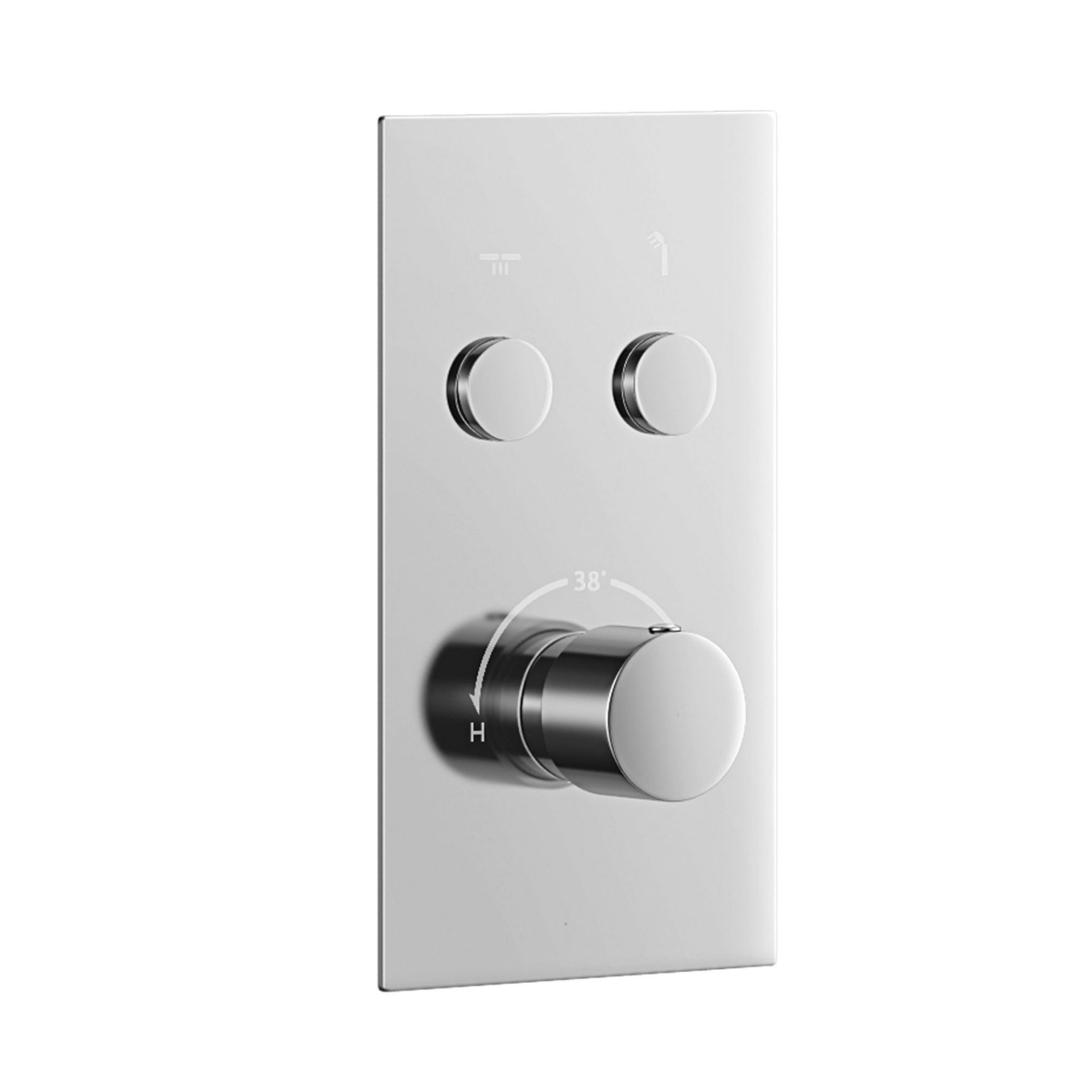 (SP90) Two Way Push Button Valve. . Innovative two way push button shower valve Chrome Plated