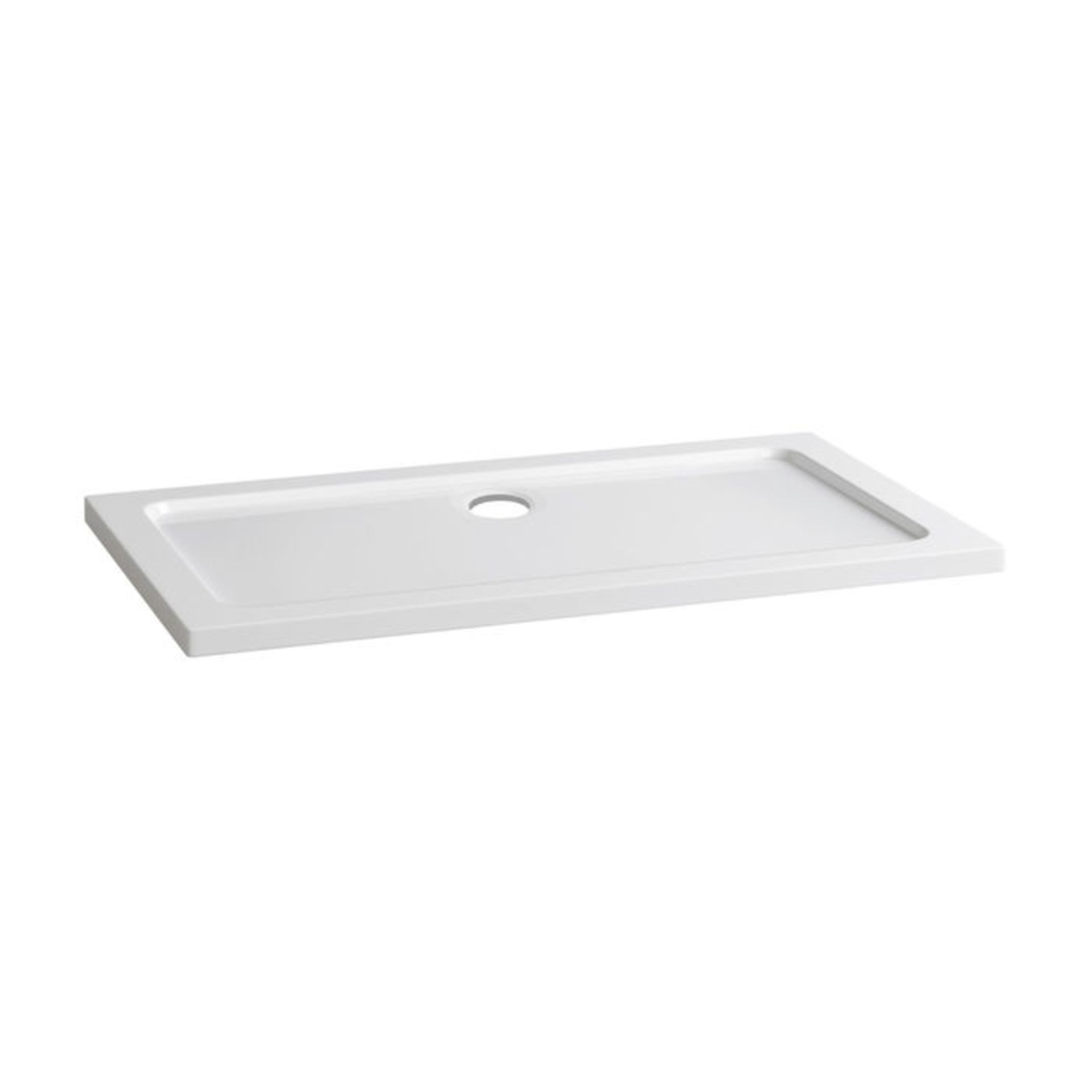 (SP37) 1200x700mm Rectangular Ultra Slim Stone Shower Tray. Low profile ultra slim design Gel coated - Image 2 of 2