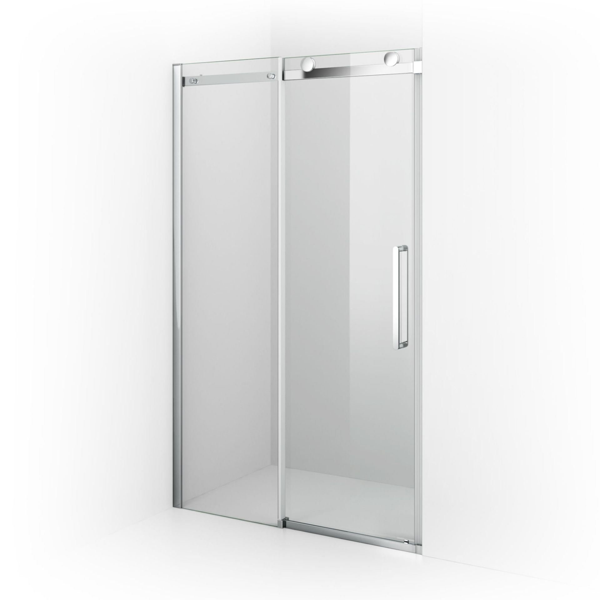 (SP142) 1200mm - 8mm - Designer Frameless EasyClean Sliding Shower Door. 8mm EasyClean glass - Our - Image 4 of 5