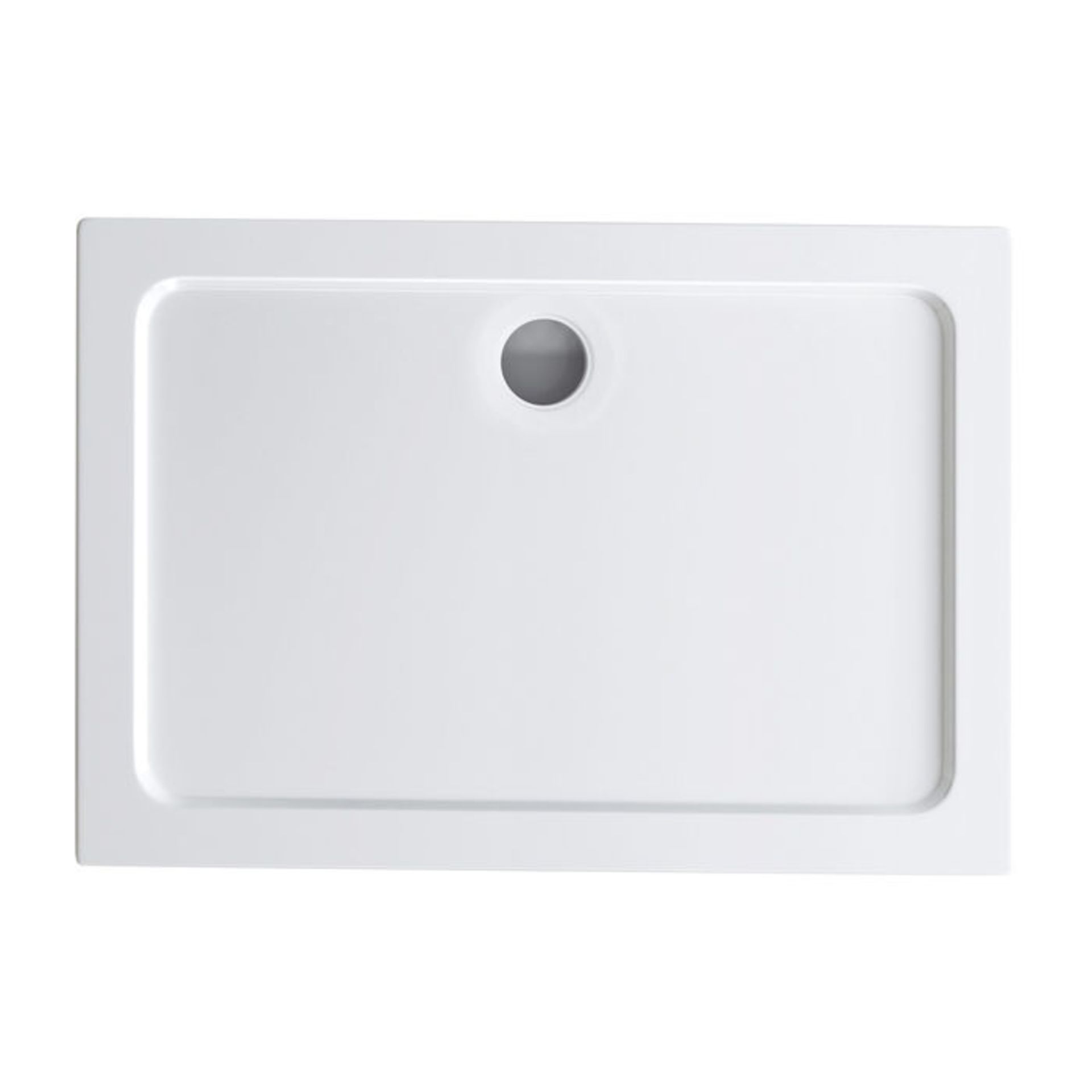 (SP121) 1100x760mm Rectangular Ultra Slim Stone Shower Tray. RRP £299.99. Low profile ultra slim