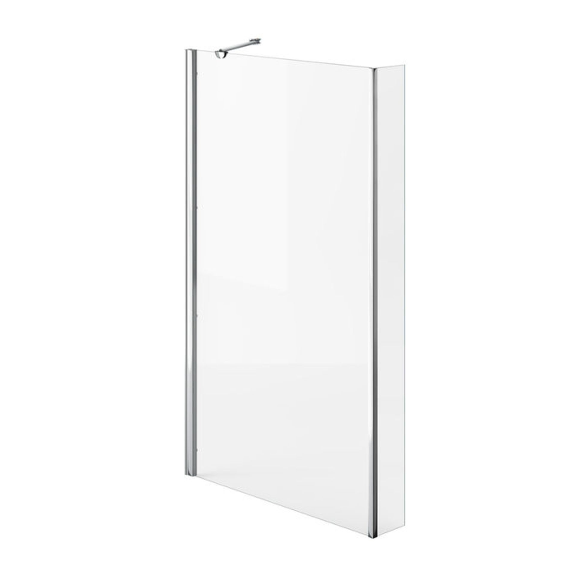 (SP63) 805mm - 4mm - L Shape Bath Screen. 4mm Tempered Saftey Glass Screen comes complete with - Image 2 of 2