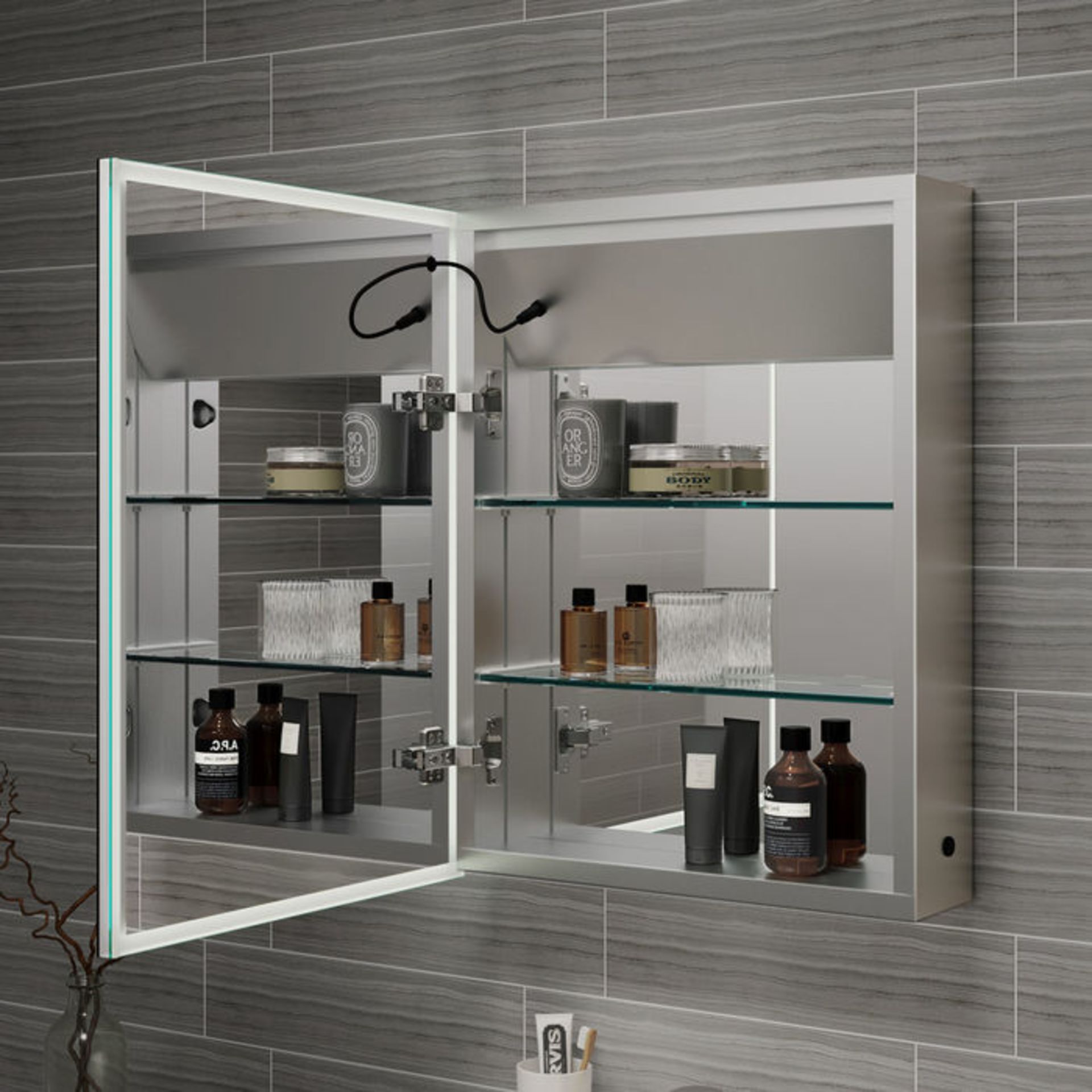 (SP58) 450x600 Cosmic Illuminated LED Mirror Cabinet. RRP £574.99. We love this mirror cabinet as it - Image 2 of 5